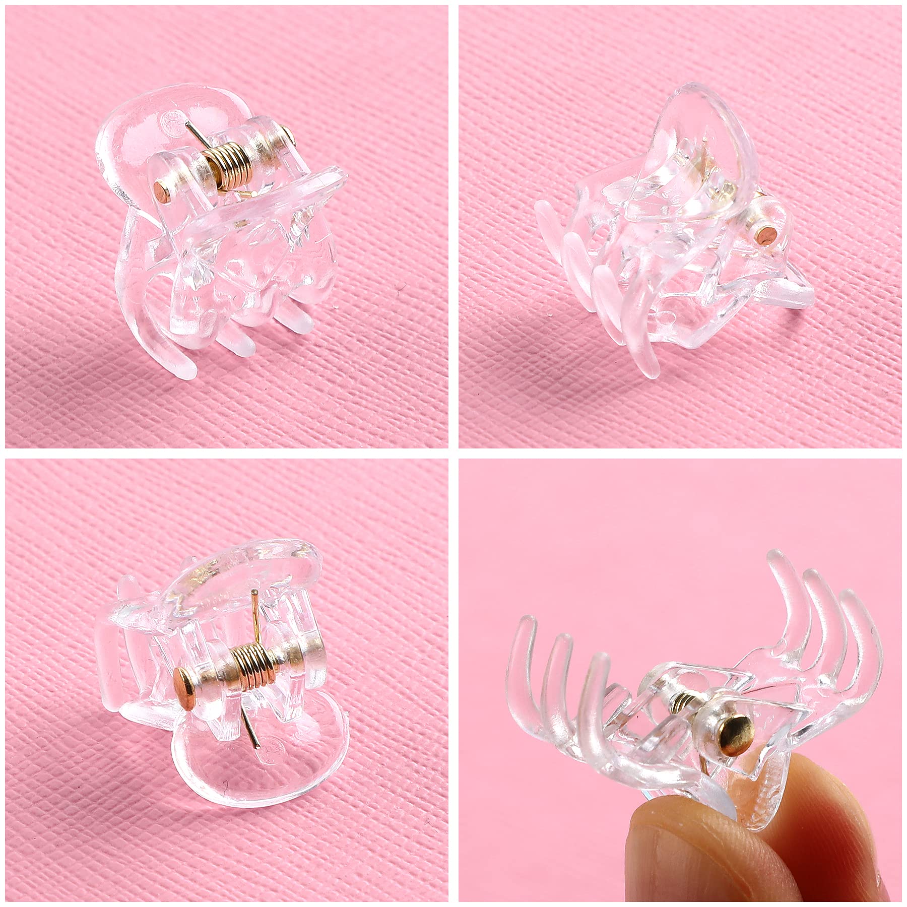 Janyun 48 Pcs Small Mini Hair Claw Clips Hair Clamps For Women Girl'S Hair (Transparent)