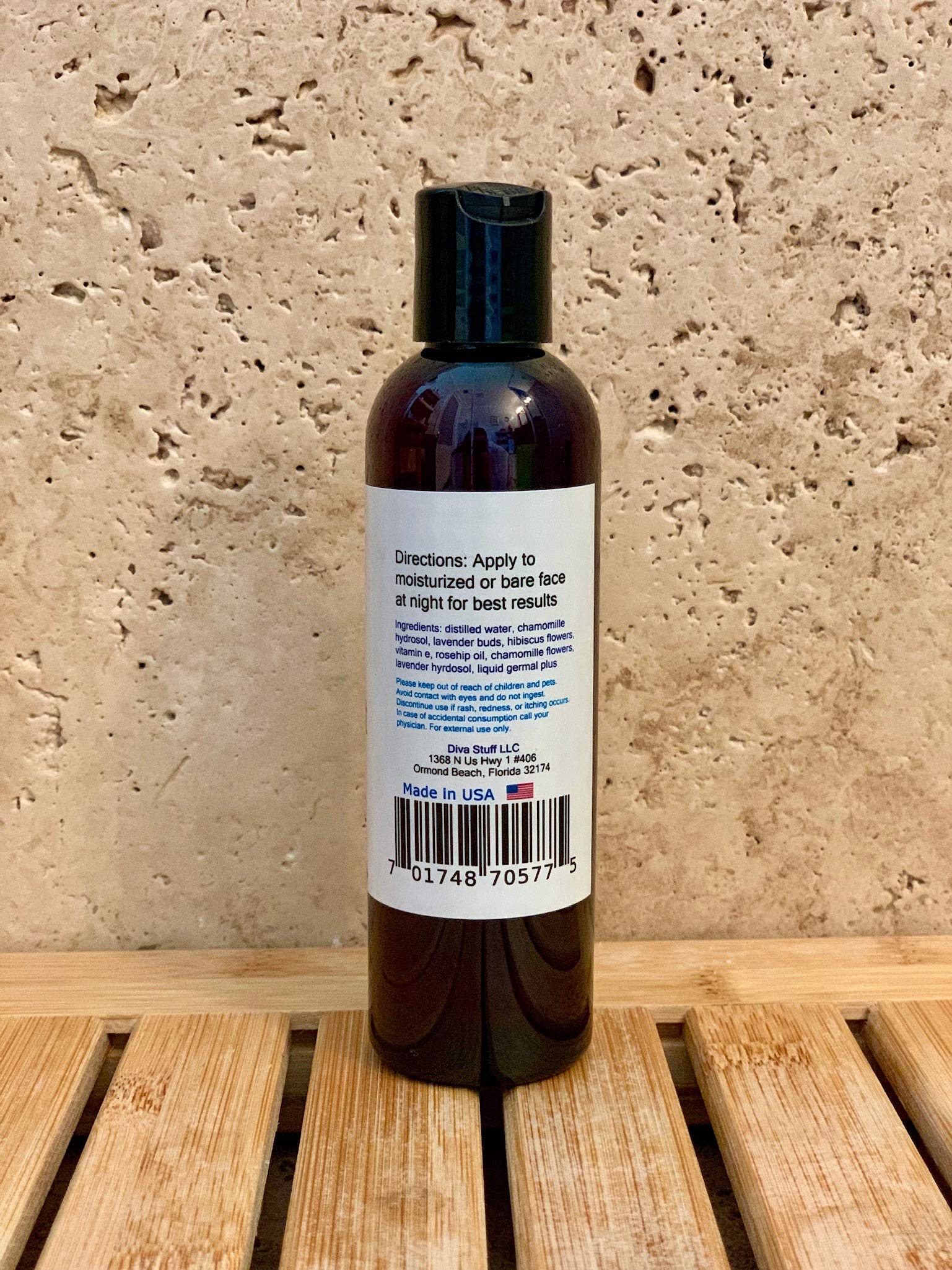 Diva Stuff Hibiscus Lift,Natural Age Prevention, Firming & Acne Healing Facial Night Tonic,4oz