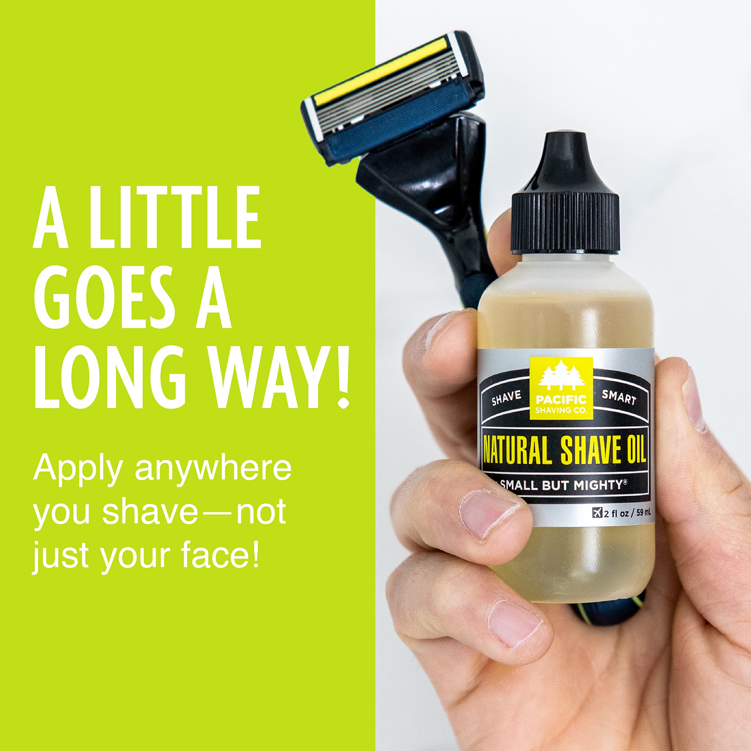 Pacific Shaving Company Natural Shaving Oil - Shaving Oil for Men & Women - Avocado Oil, Sunflower Seed Oil & Vitamin E Oil for