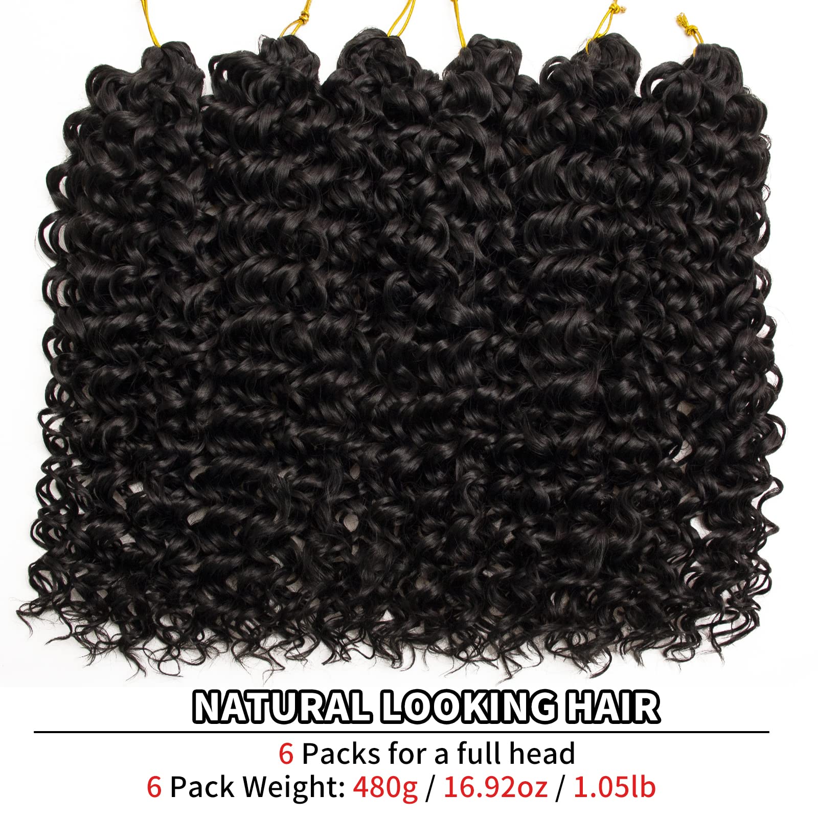 Gogo Curl Curly Crochet Hair For Women Water Wave Crochet Hair Deep Wave Braiding Hair Bohemian Crochet Braids Synthetic Hair Ex
