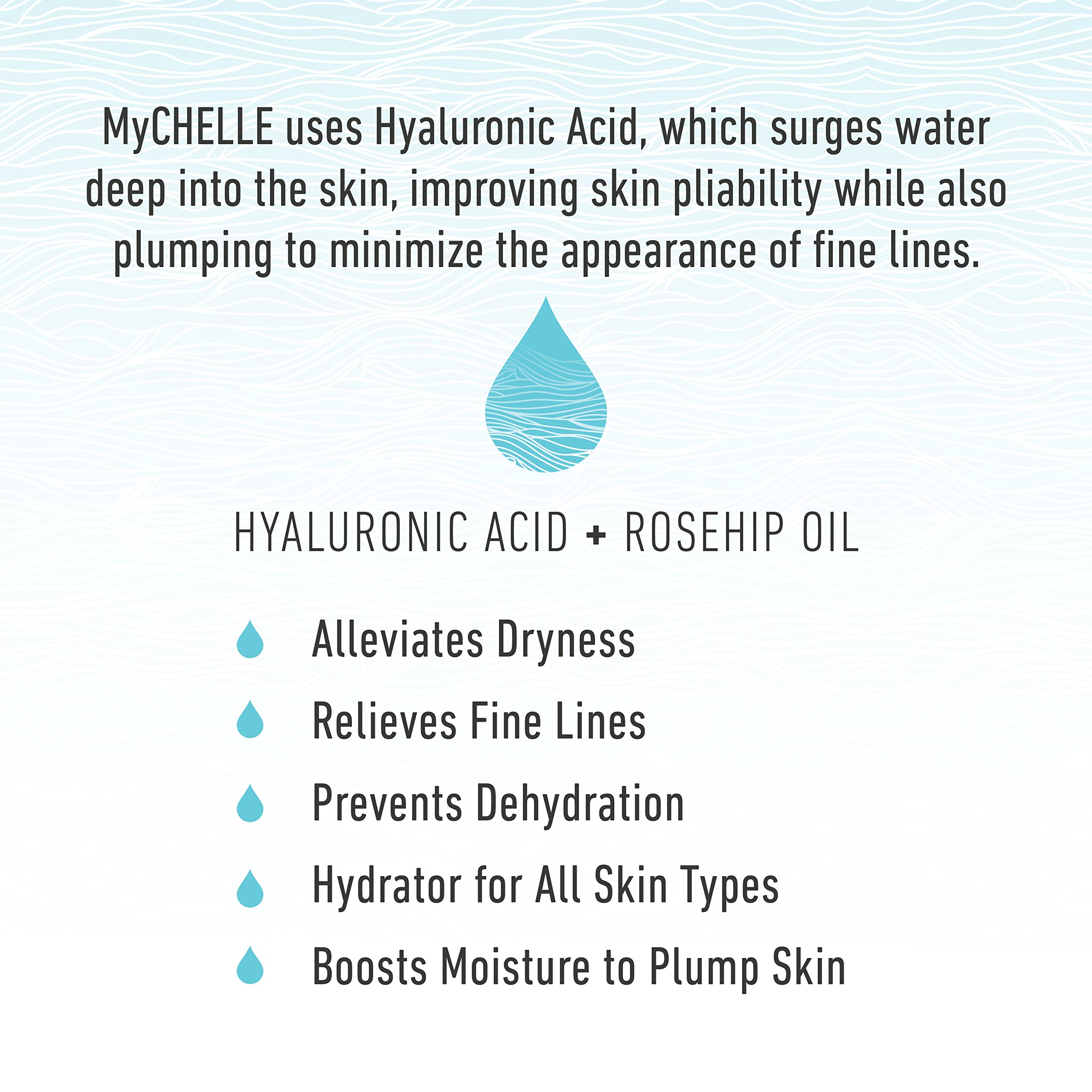 MyCHELLE Dermaceuticals Ultra Hyaluronic Hydrating Serum (1.0 Fl Oz) - Rich Hydration for Dry Skin with Vegan Hyaluronic Acid, H