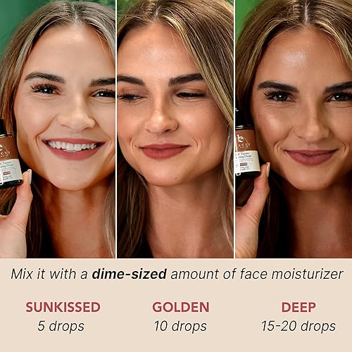 Self Tanning Drops - Face Self Tanner Drops Medium Color - Bronzer Drops - Self Tanner For Face - Self Tanner Face Tanner - Face