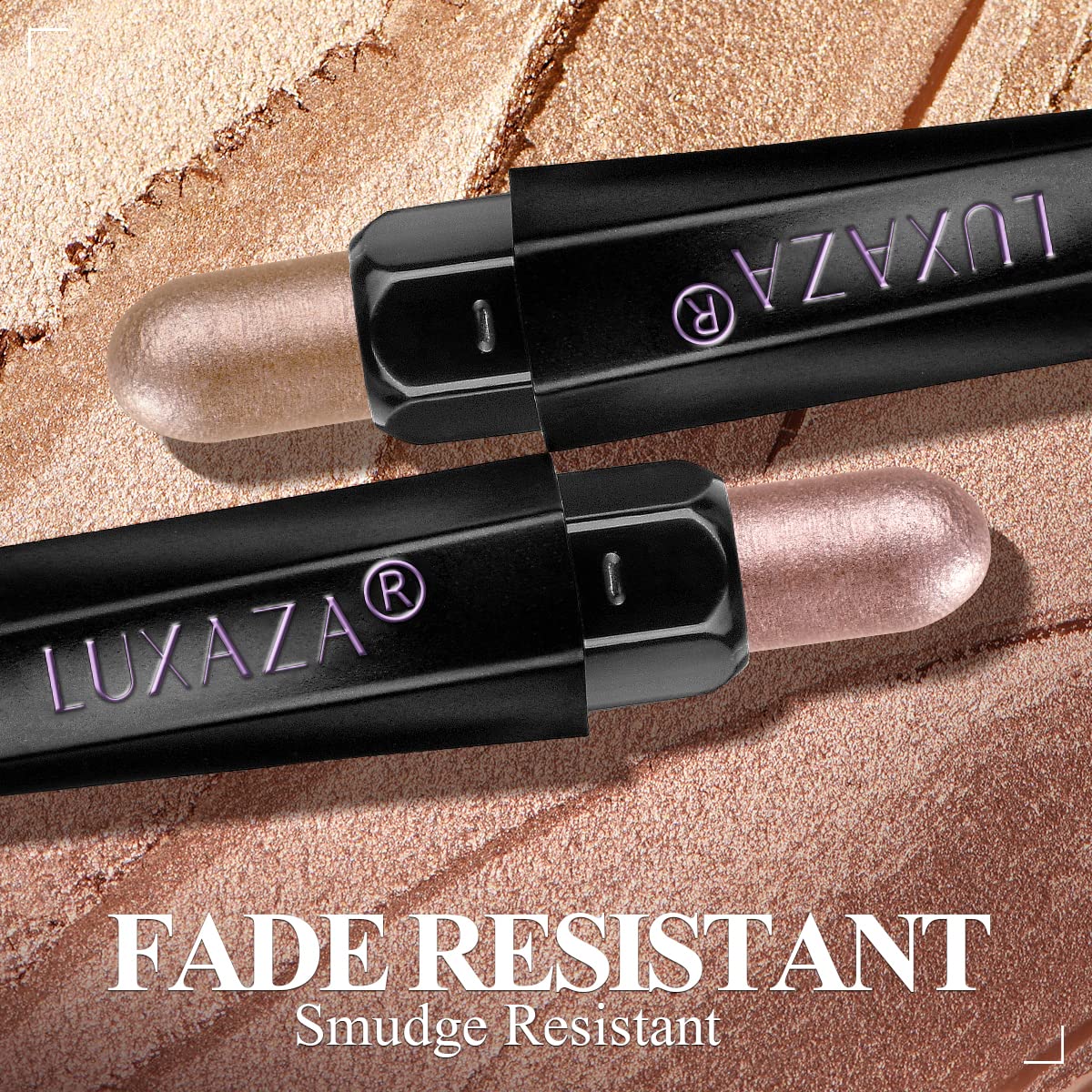 Luxaza 6Pcs Cream Eyeshadow Stick Makeup Sets, Metallic And Matte Shimmer Eye Shadow Eye Brightener Stick Pencil Crayon, B06-Pin
