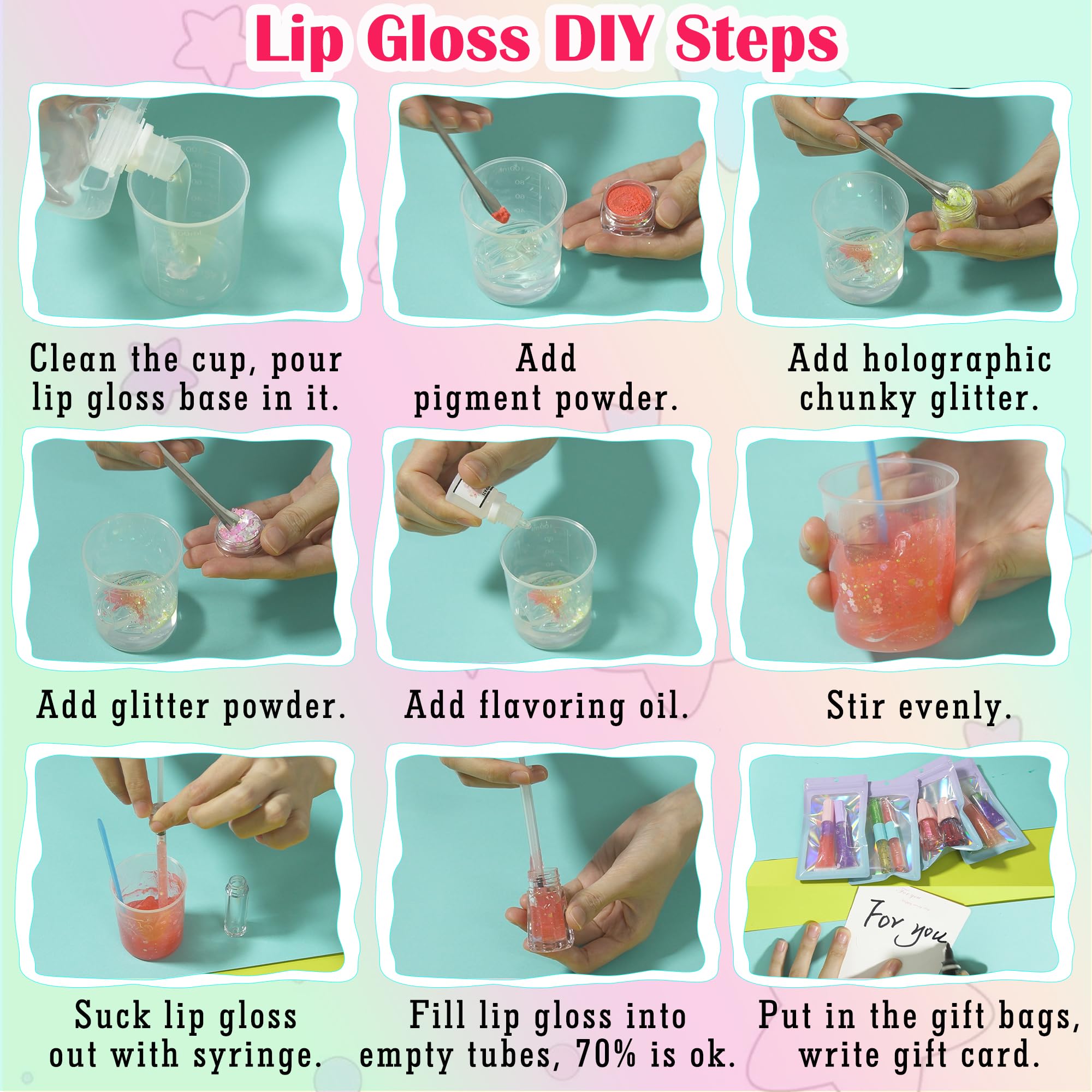 Bripati Lip Gloss Making Kit - Diy Lip Gloss Kit To Make Your Own Lip Gloss, Lip Gloss Making Set Lip Gloss Diy Kit For Teens, L
