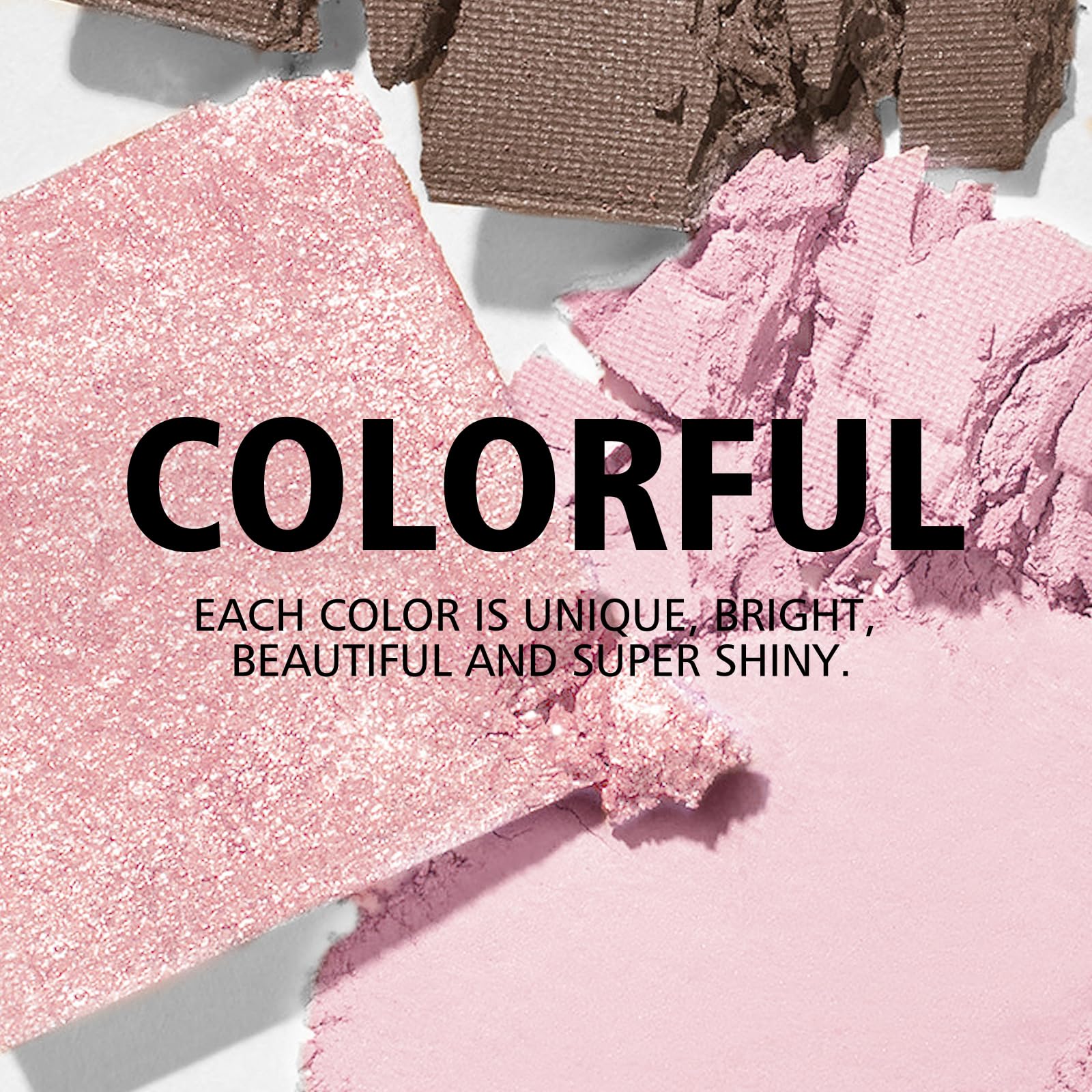 KYDA 9 Colors Warm Tone Eyeshadow Palette, Matte Light Purple Pink High Pigment Blendable Shades, Sparkling Powder Eyeshadow, Gl