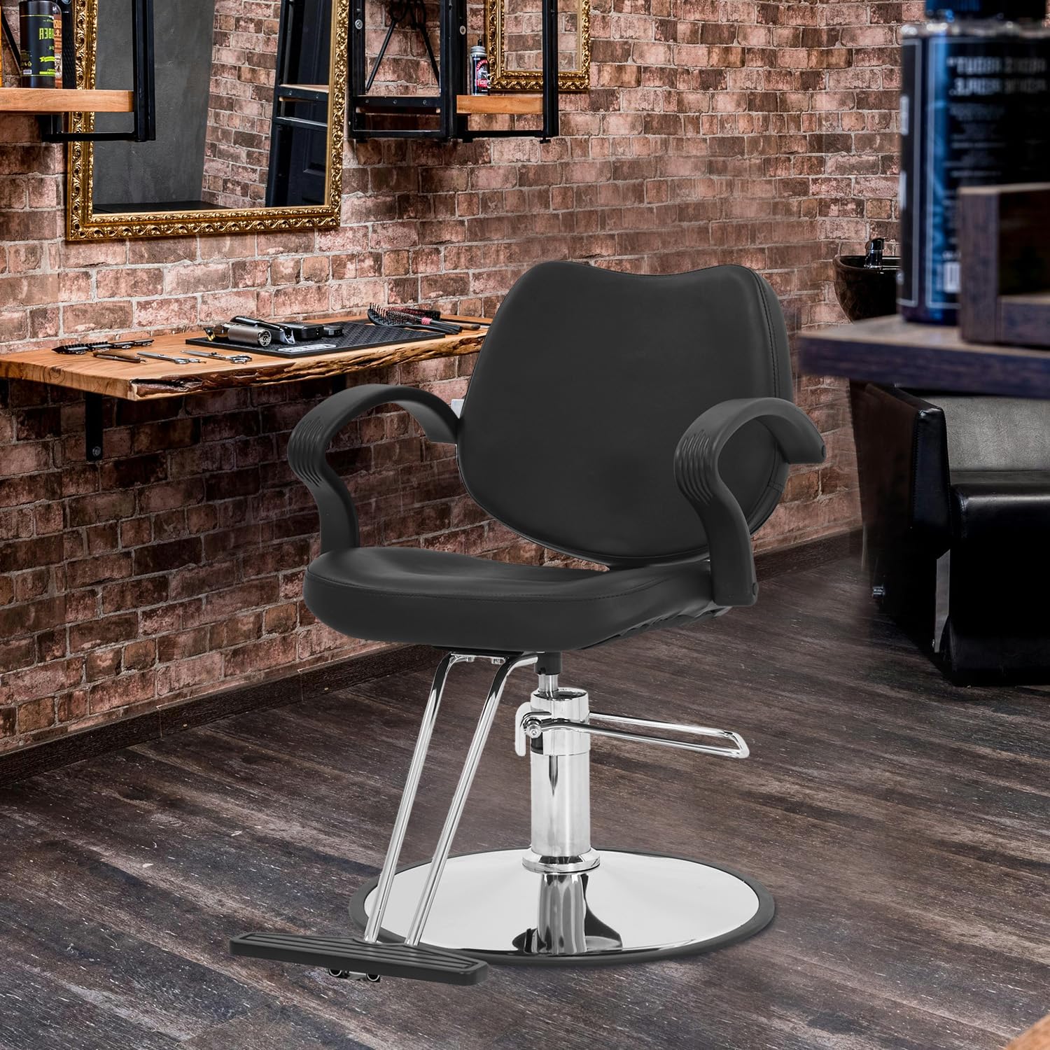 Ruesleag Barber Chair, Hair Salon Chair Styling Chair Heavy Duty Hydraulic Pump Hair Cutting Chair 360Swivel Ergonomic Salon Cha