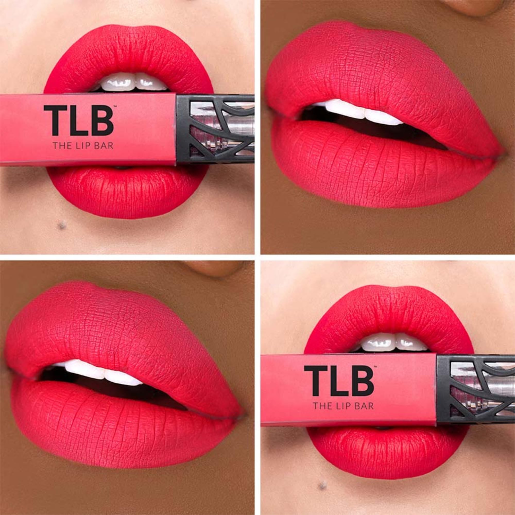 The Lip Bar Vegan Liquid Matte Lipstick, High Pigment Color & Long-Lasting With 8-12 Hours Of Wear, Haute Mess - Bright Pink-Red