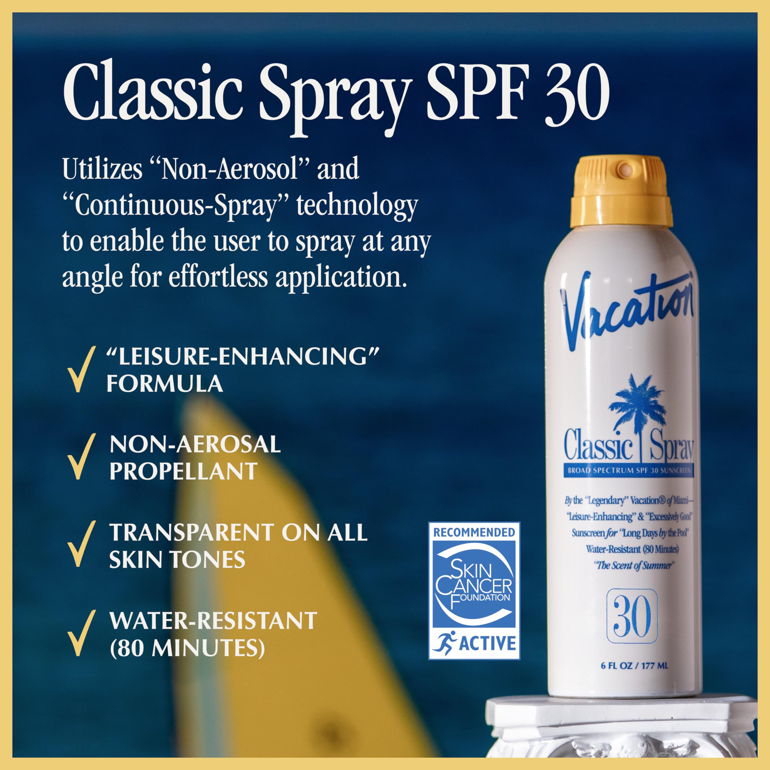 Vacation Classic Spray Sunscreen Spf 30 + Air Freshener Bundle, Broad Spectrum Sunscreen Spray, Vegan Sunblock Spray, Body Spray