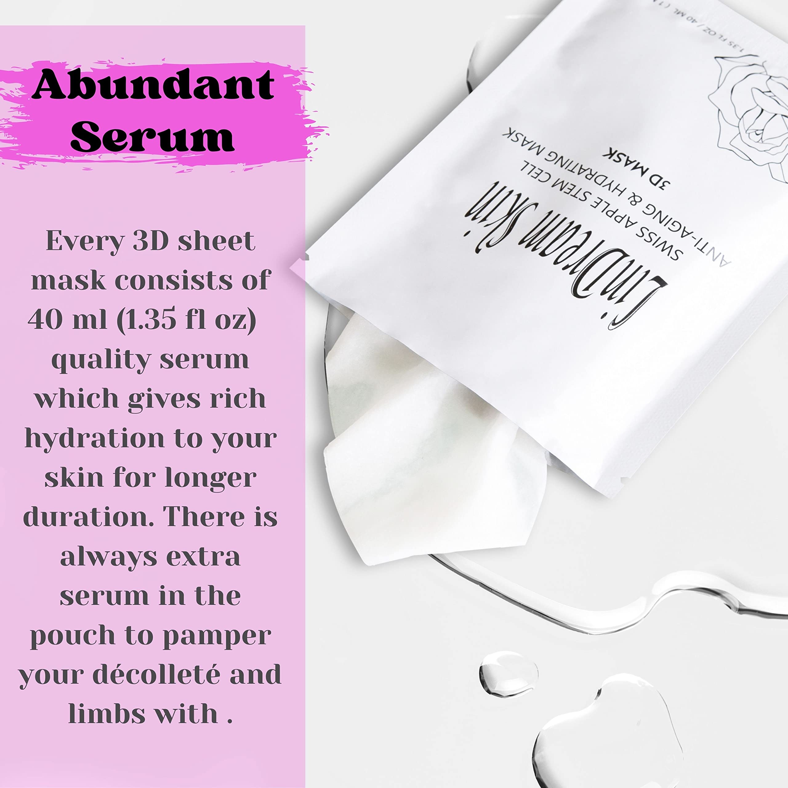 Lindream Skin Sheet Masks For Face Chin Neck All In One - Moisturizing Facial Mask Skincare Set For Women And Men - Beauty Spa A