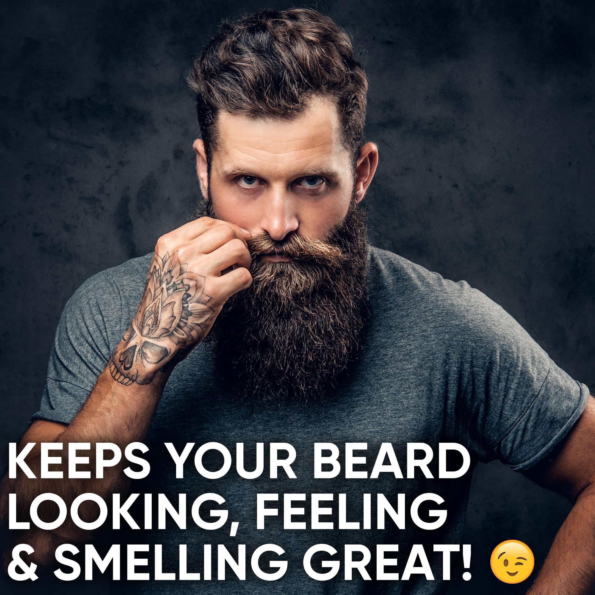 Derm Dude Full And Soft Beard Balm - Styles And Strengthens, Promotes Fuller Growth, Moisturizes And Soothes With Free Comb, Mor