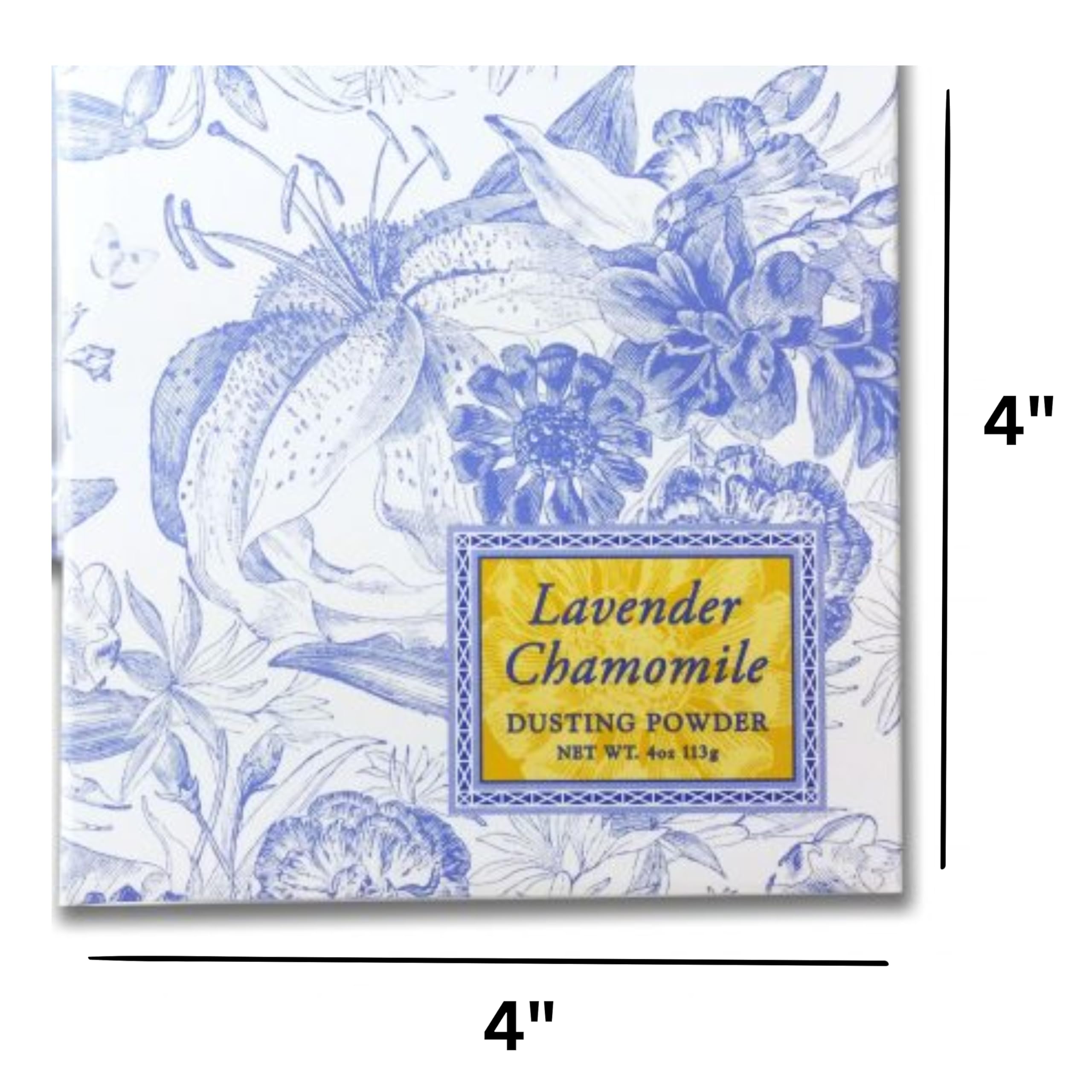 Greenwich Bay Trading Company Lavender Chamomile Dusting Powder - 4 Oz, Gentle Talc-Free Body Powder With Soothing Lavender & Ch