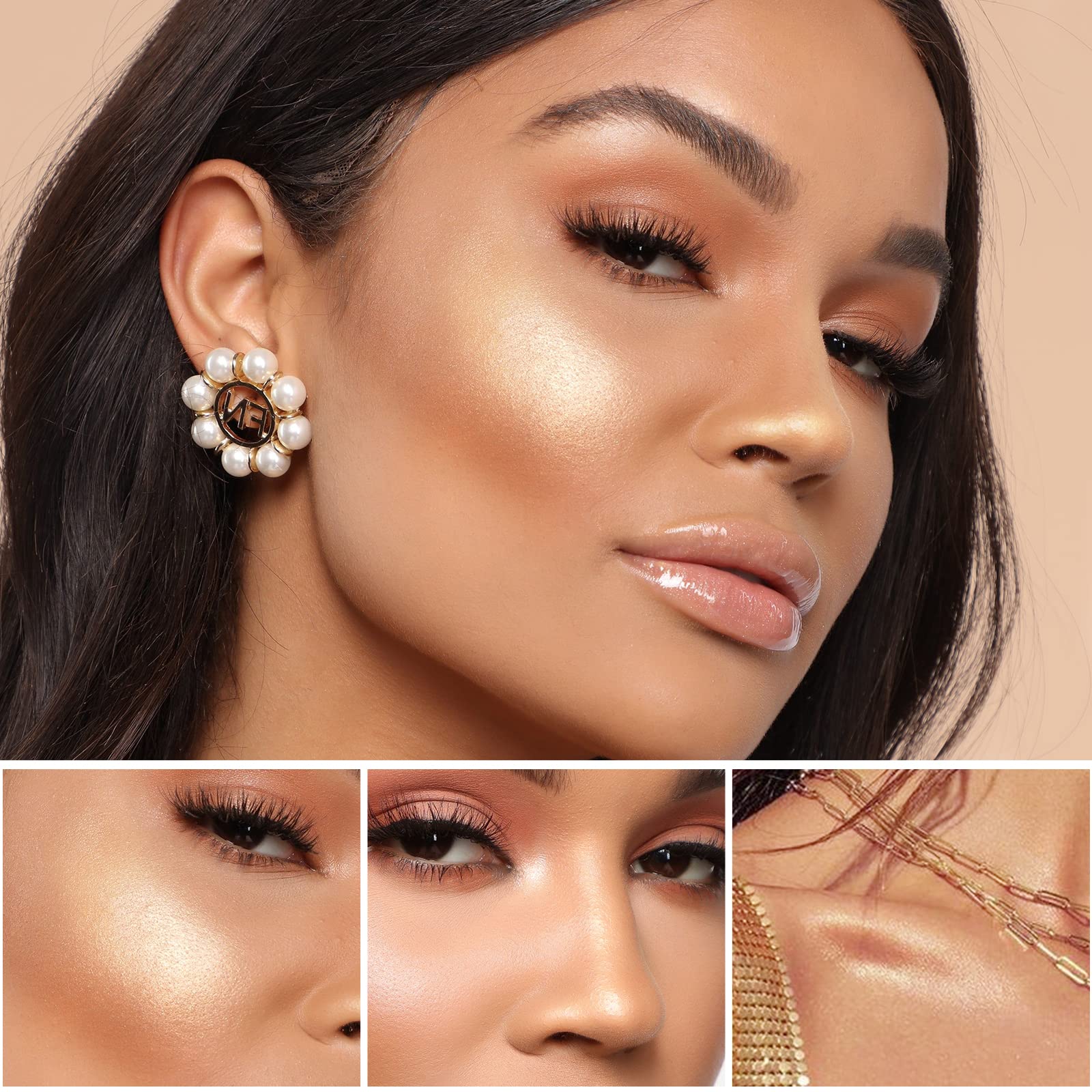 Anglicolor Contour Stick With Cushion Applicator,Liquid Contour Wand,Cream Contour Smooth,Bronzer Stick Lightweight Liquid Bronz