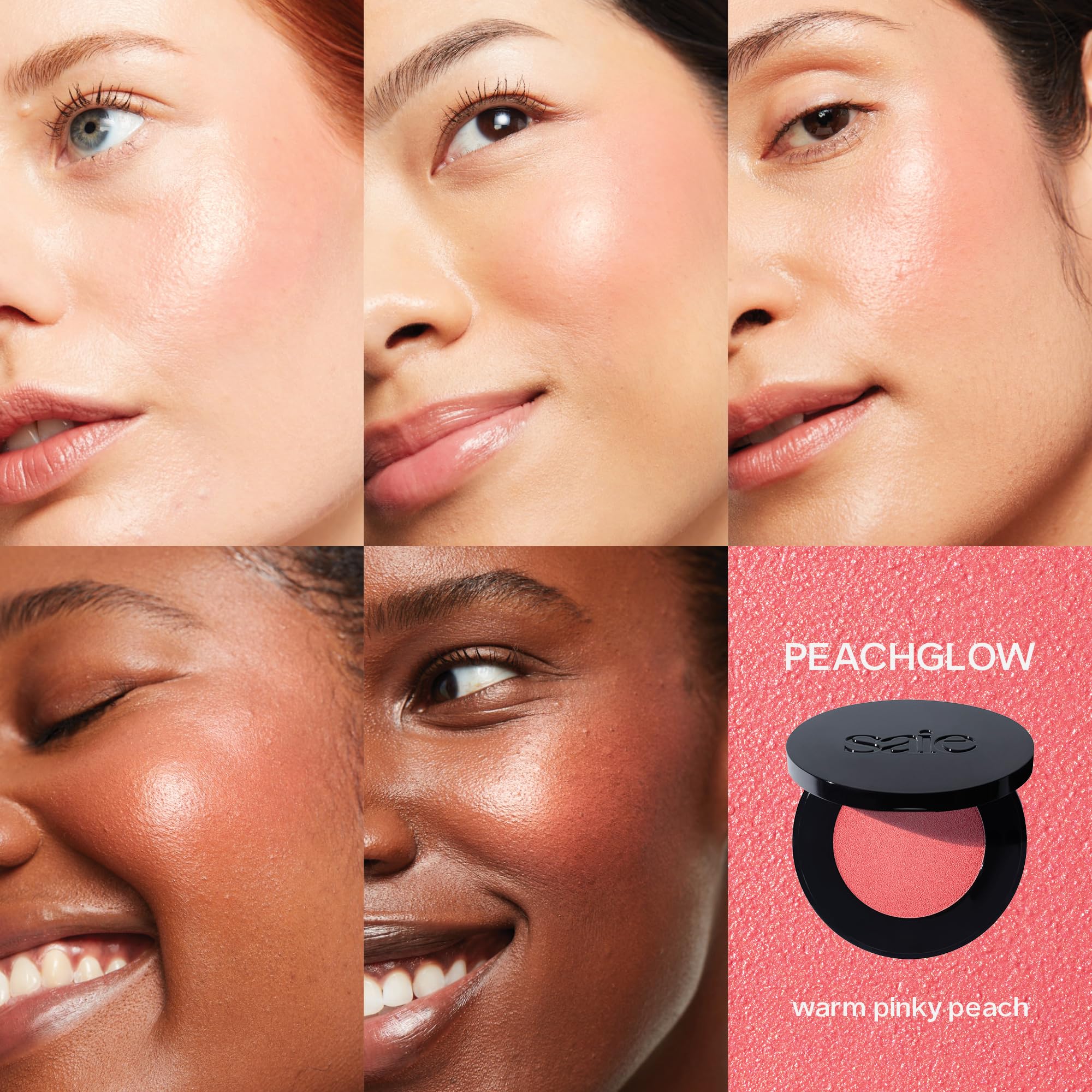 Saie Glow Sculpt Multi-Use Highlighter + Cream Blush - Lightweight with Hyaluronic Acid + Micropearl for Radiant, Glowing Skin -