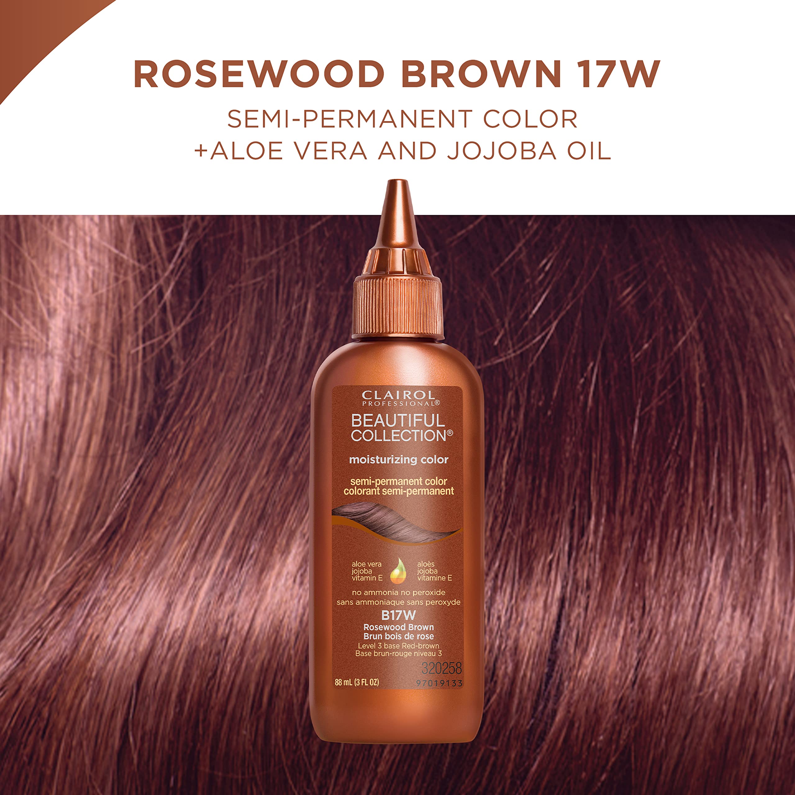 Clairol Professional Beautiful Collection Hair Color, 17w Rosewood Brown, 3 oz