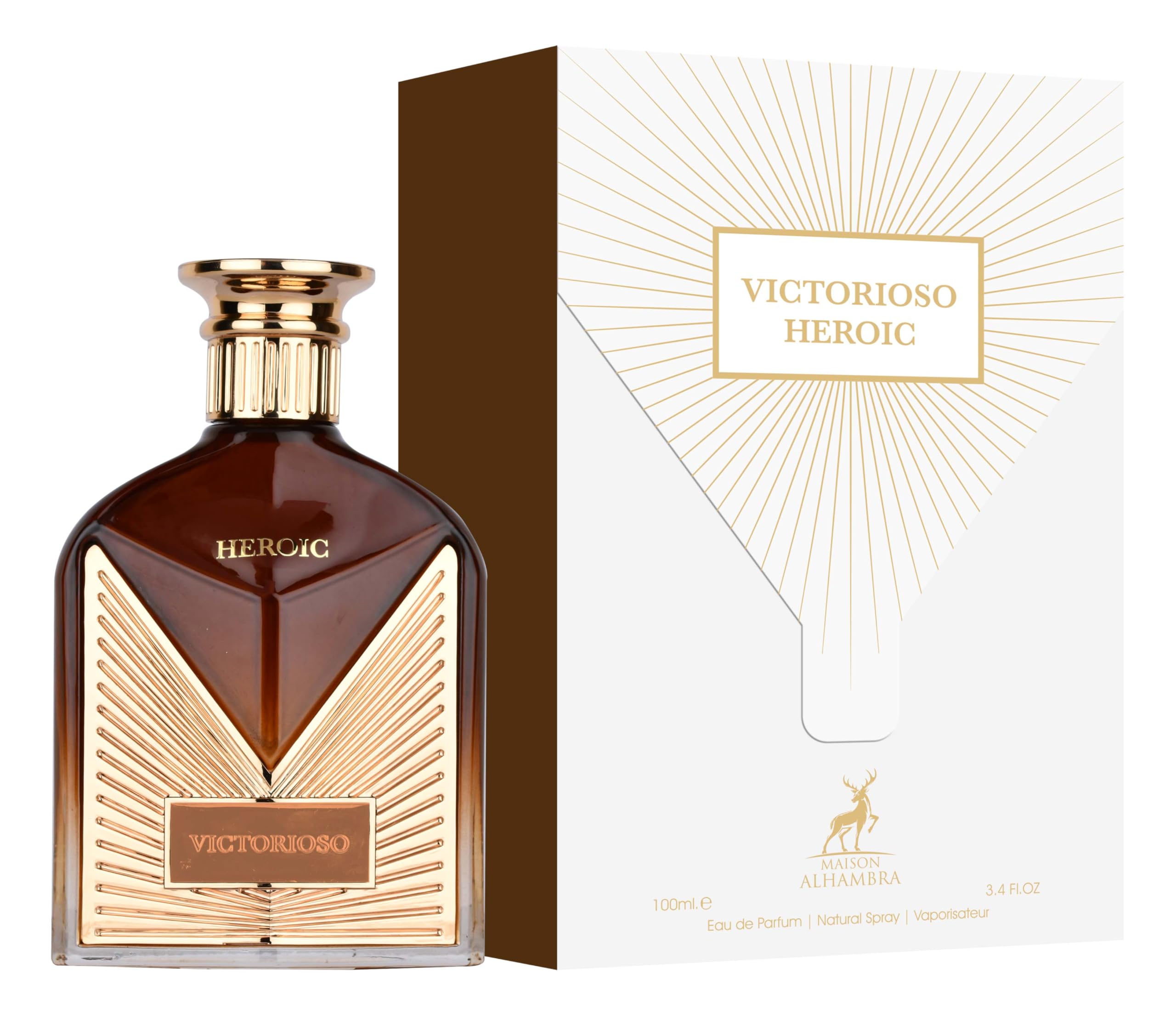 Maison Alhambra Victorioso Heroic for Men Eau de Parfum Spray, 3.4 Ounce / 100 ml