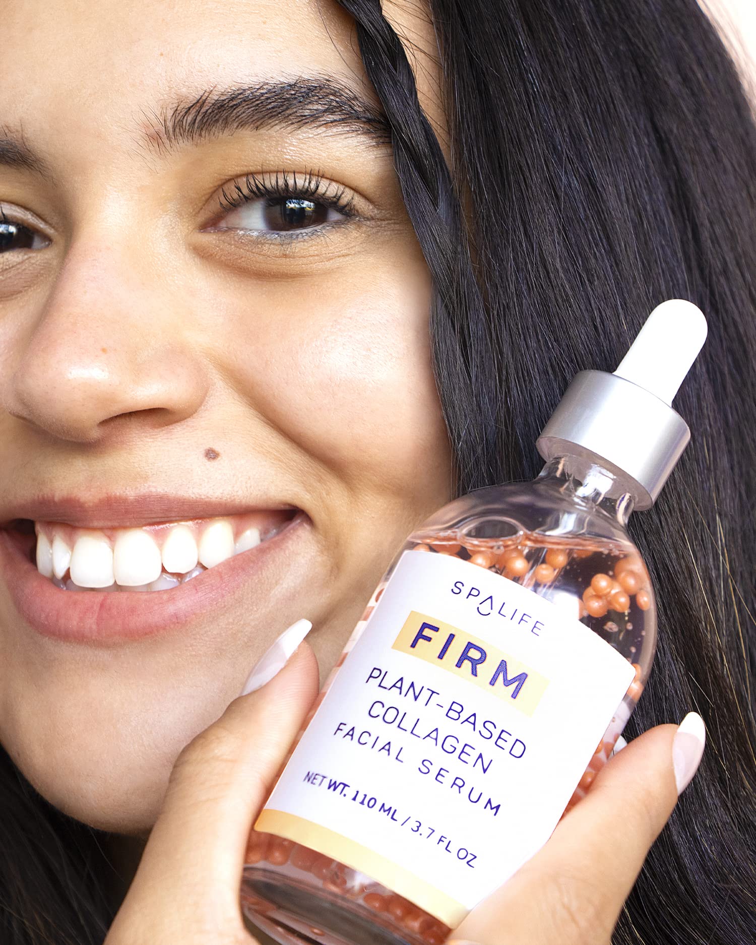 Spalife Firm Plant-Based Collagen Facial Serum 110 Ml (3.7 Fl. Oz.) - Collagen Face Serum For Enhanced Firmness And Hydration, S