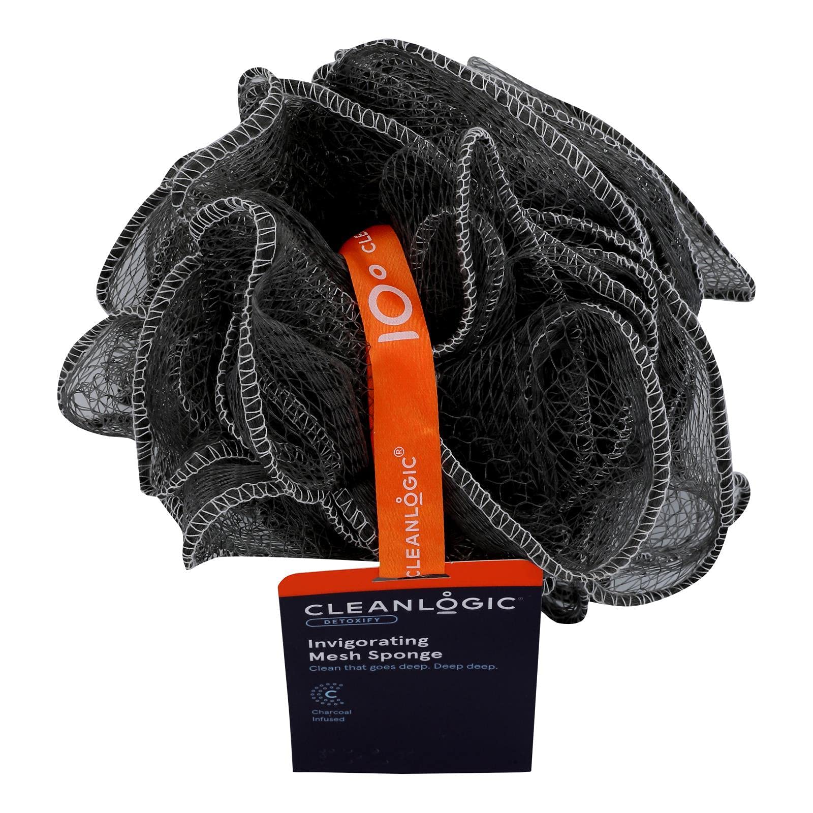 Clean Logic Purifying Charcoal Mesh Bath Sponge 1 Ea, 1Count