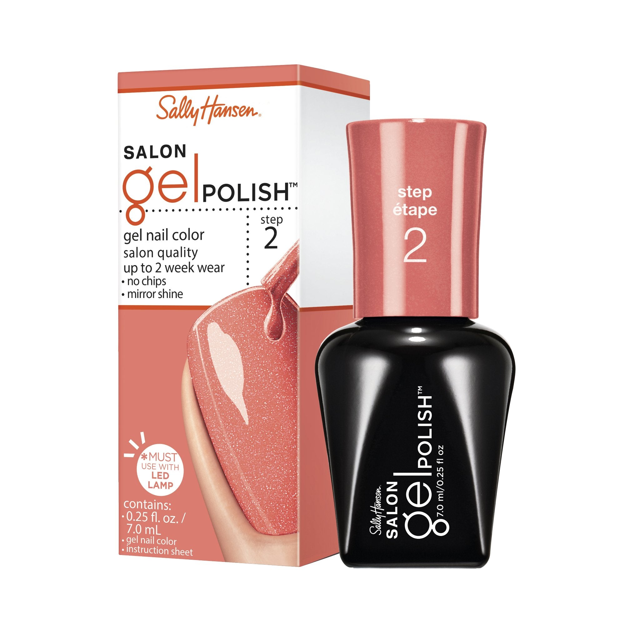 Sally Hansen Salon Pro gel Nail Polish Lacquer, Just Peachy, 024 Fl Oz