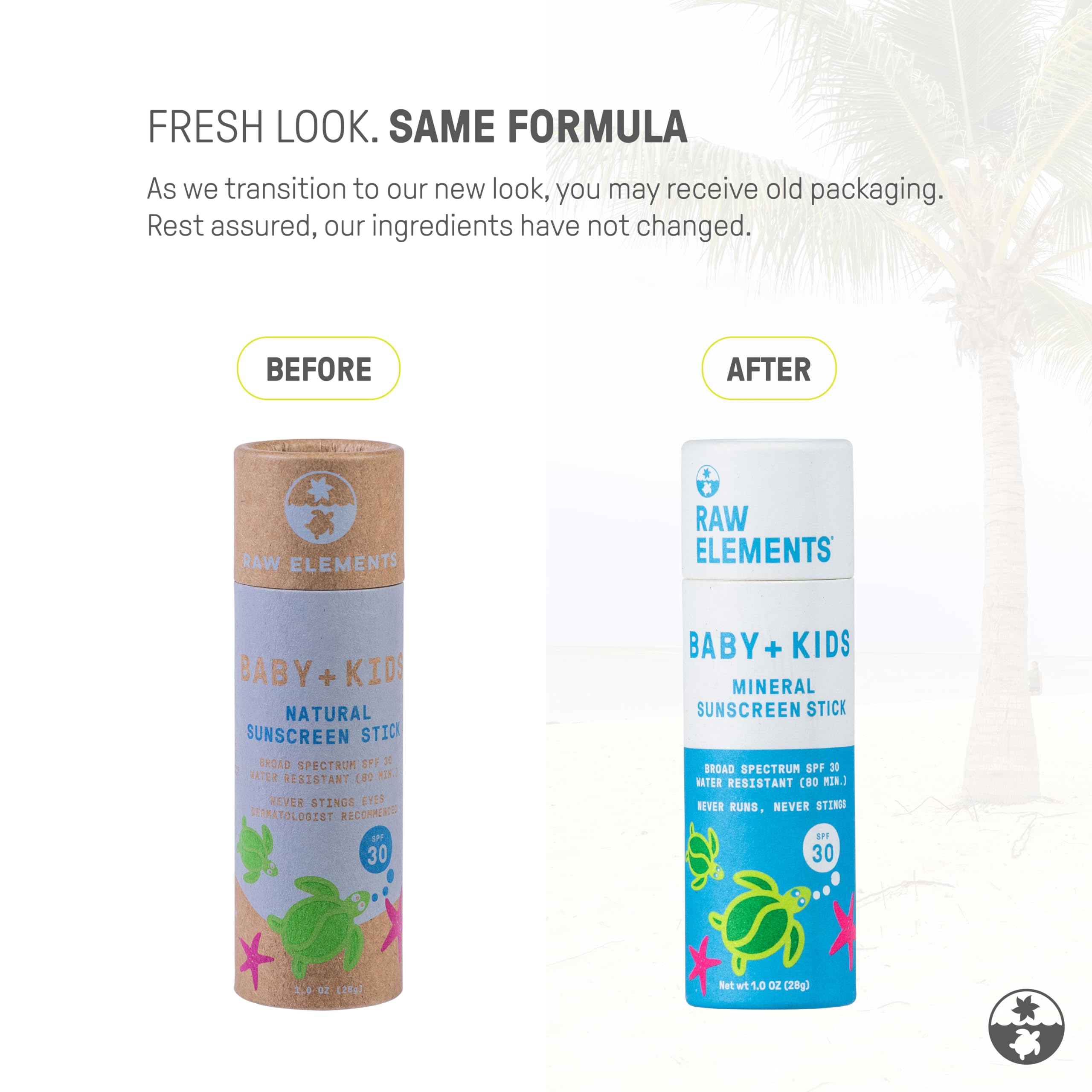 Raw Elements Baby & Kids Spf 30 Organic Sunscreen Stick, Non-Nano Zinc Oxide, Reef-Safe, Cruelty-Free, Gluten & Nut Free, Zero W