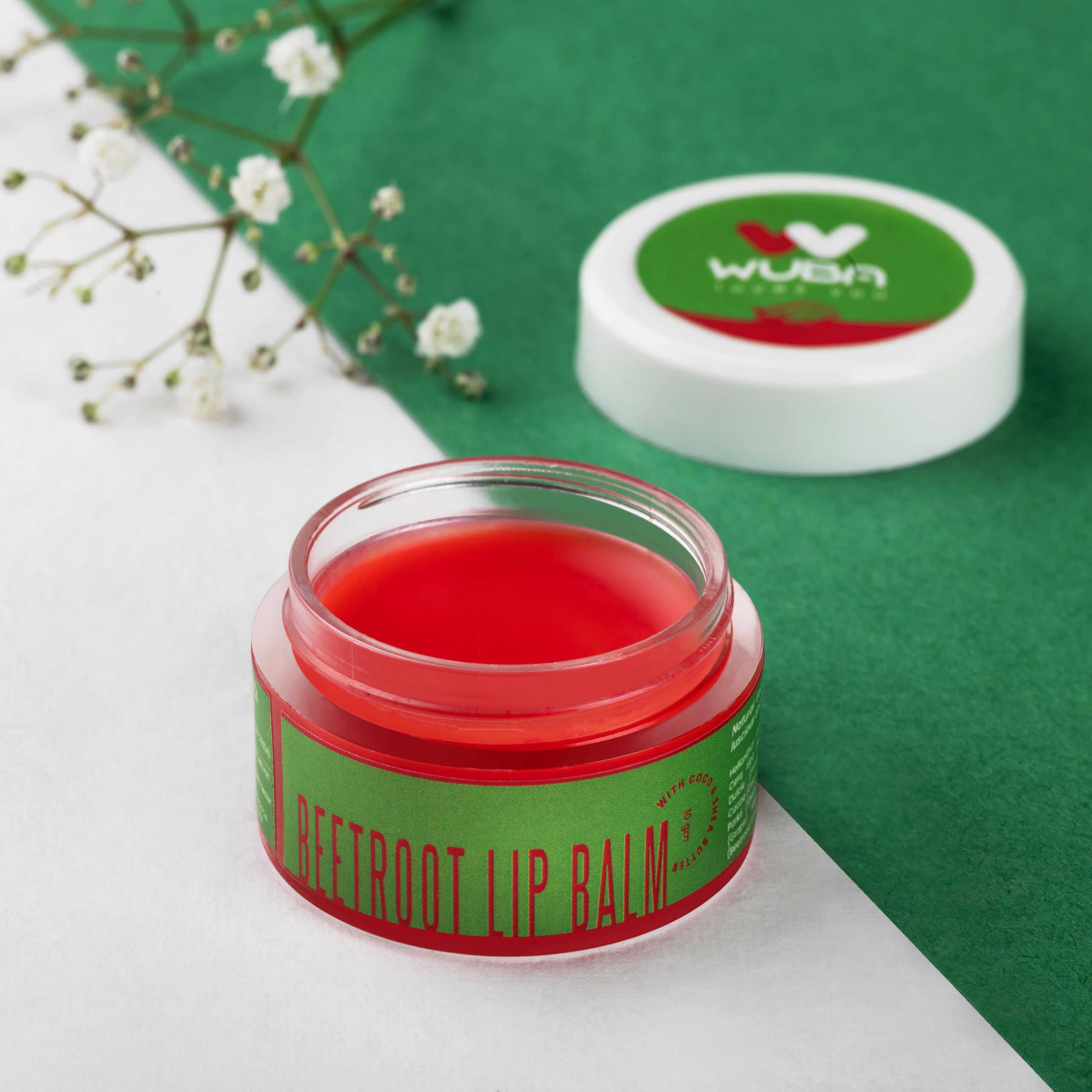 Wuba Beetroot Tinted Lip Balm For Dry, Damaged, Pigmented And Chapped Lips, Organic Lip Balm For All Season, Mineral Oil & Parab