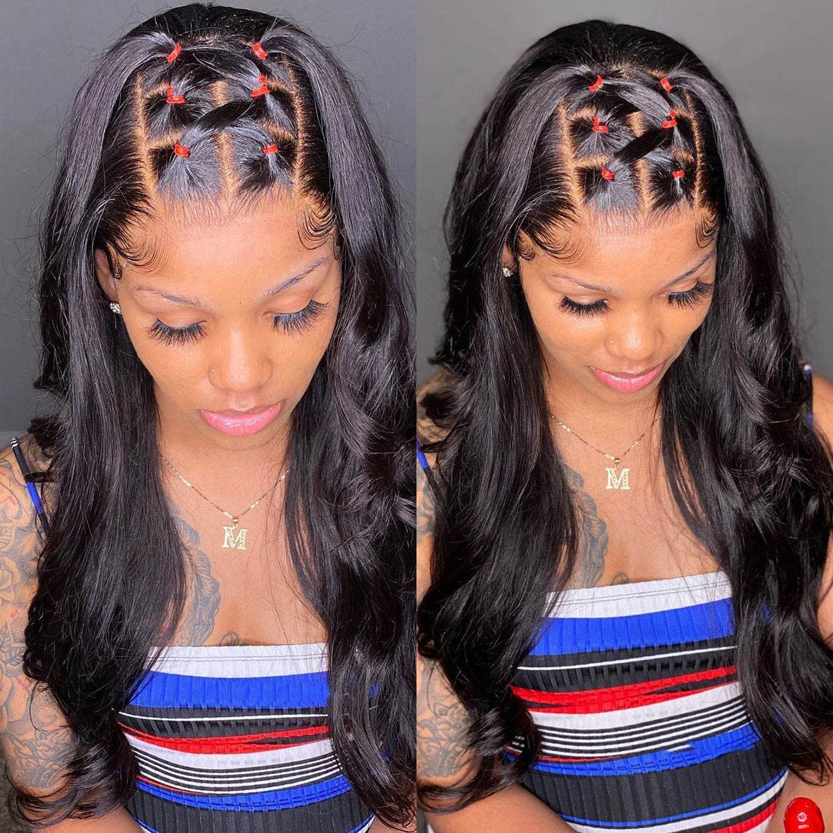 Beeos 0.1Mm Ultra-Thin 5X5 Skinlike Real Hd Lace Closure Wig,180% Density Pre-Plucked Bleached Knots Natural Hairline Body Wave