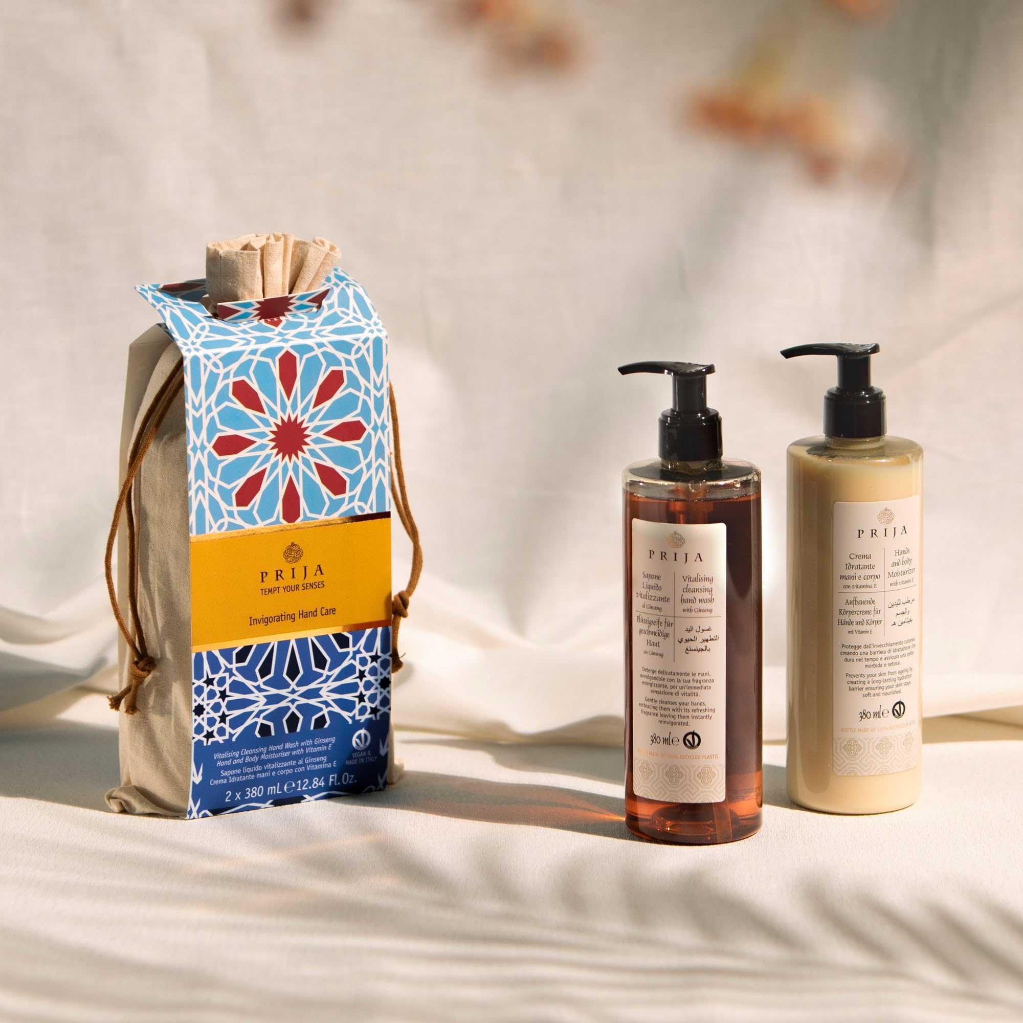 Prija Everyday Treatment Gift Pack (Contains Vitalizing Cleansing Hand Wash with Ginseng and Hands and Body Moisturizer with Vit