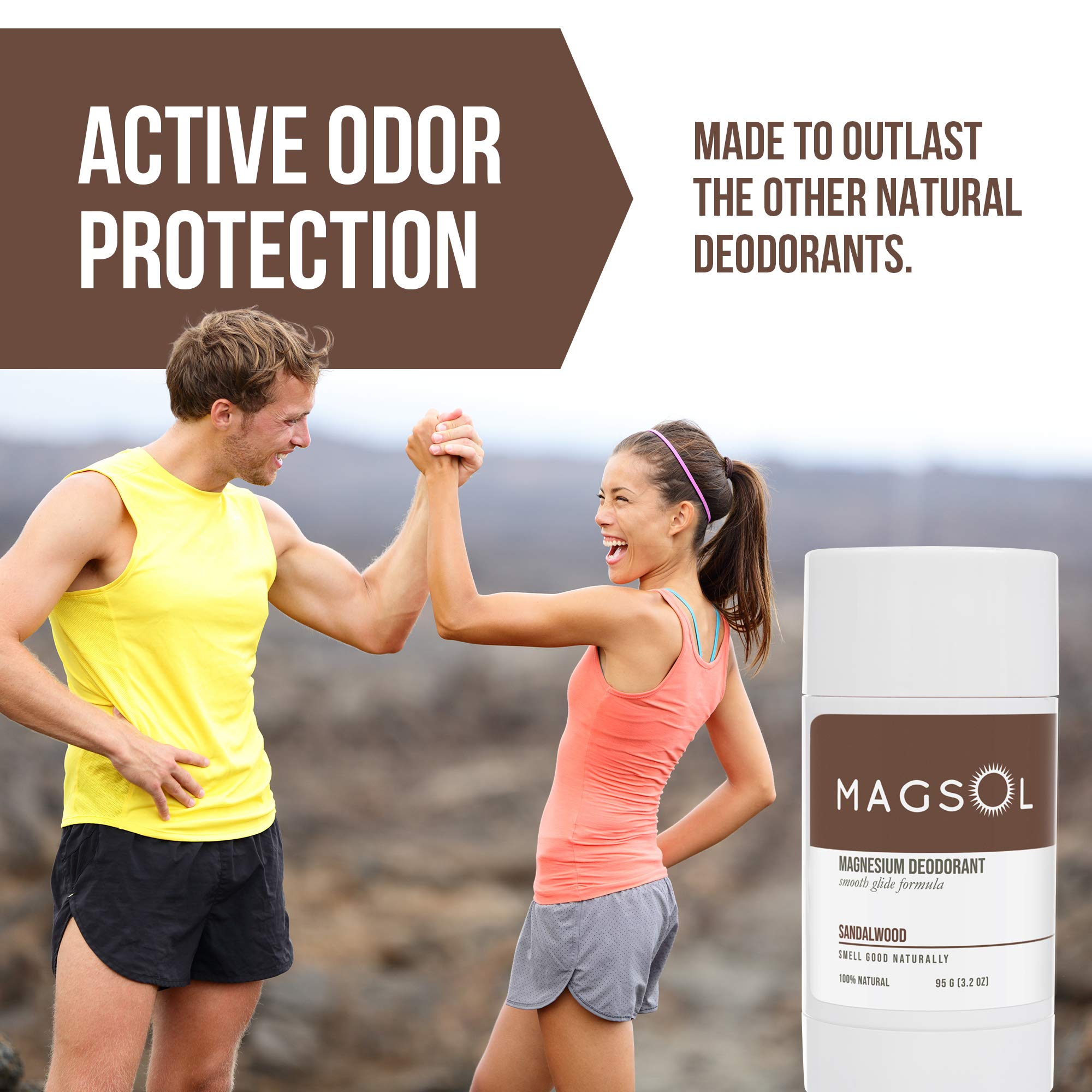 MAGSOL Natural Deodorant for Men & Women - Mens Deodorant with Magnesium - Perfect for Ultra Sensitive Skin, Aluminum Free Deodo