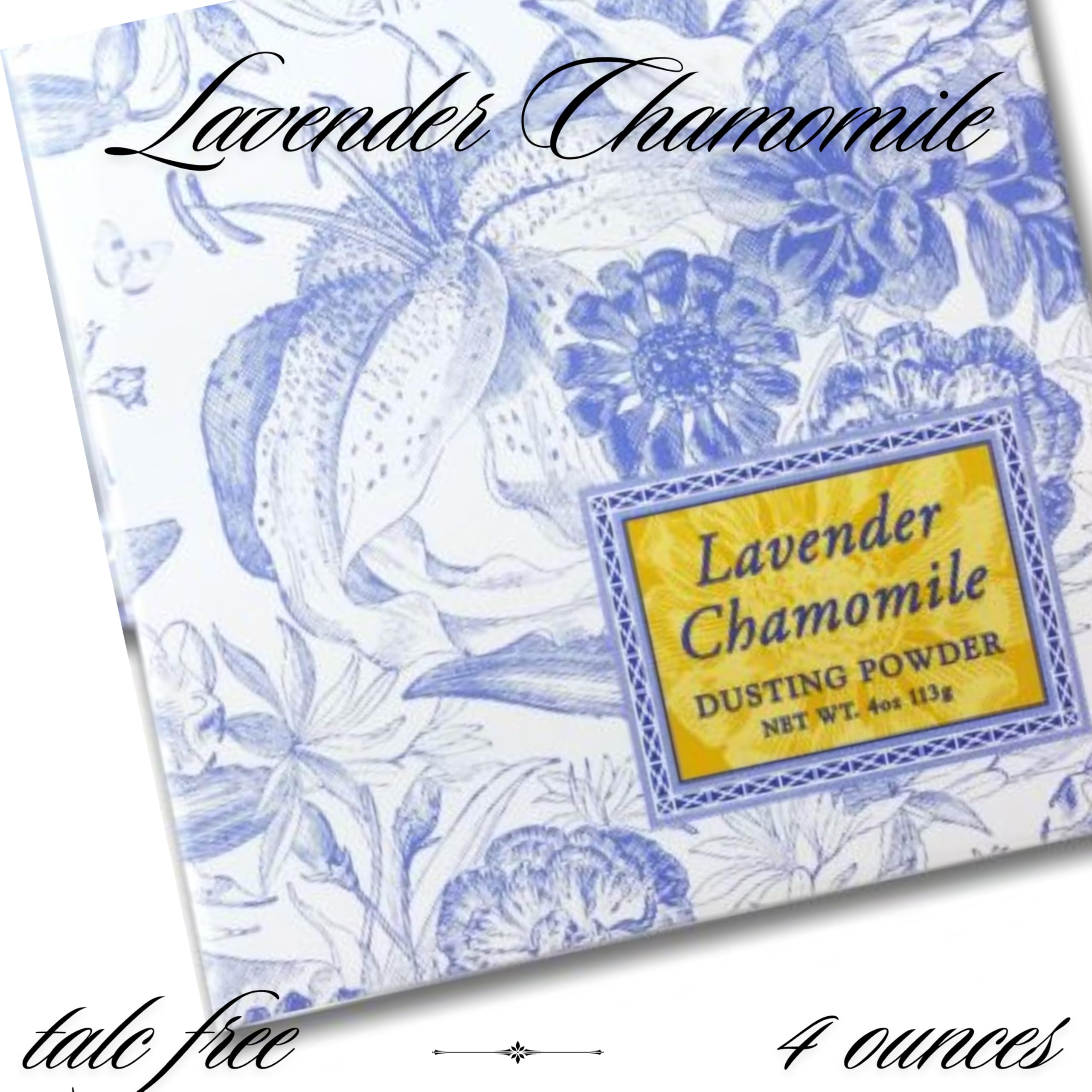Greenwich Bay Trading Company Lavender Chamomile Dusting Powder - 4 Oz, Gentle Talc-Free Body Powder With Soothing Lavender & Ch