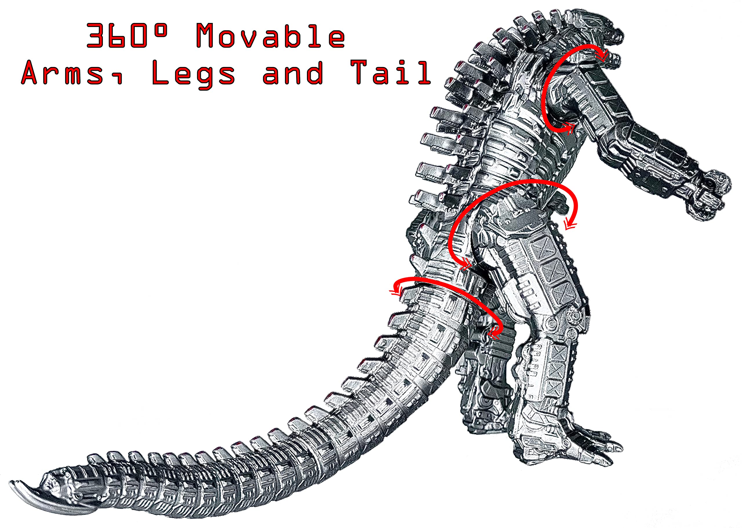 Twcare Set of 2 godzilla Millennium Mecha Mechagodzilla King of The Monsters Toys, 2021 Movable Joints Action Figures Movie Seri