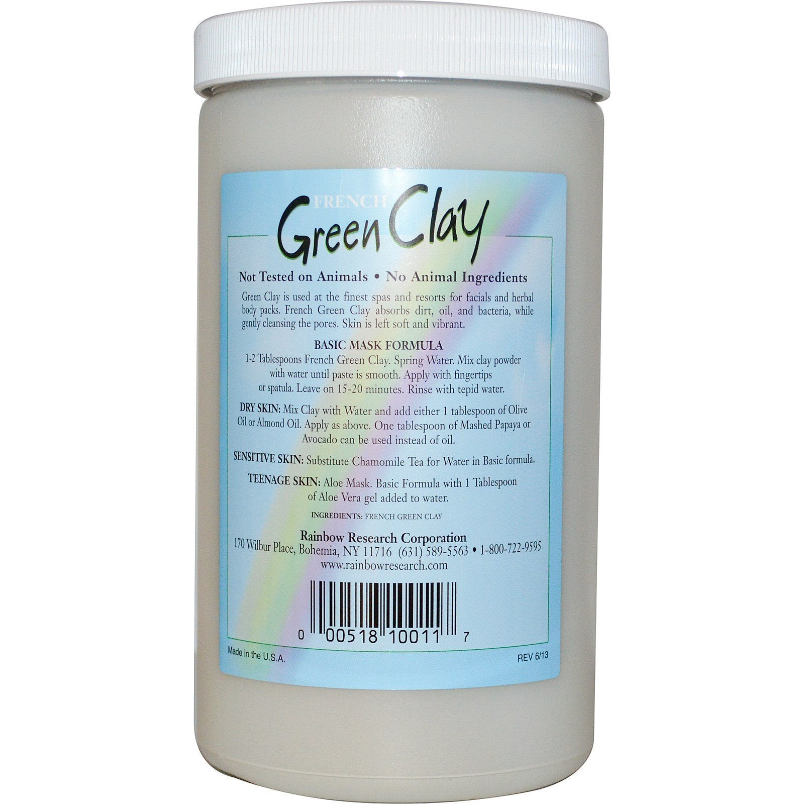 Rainbow Research French Green Clay, 32 oz Powder