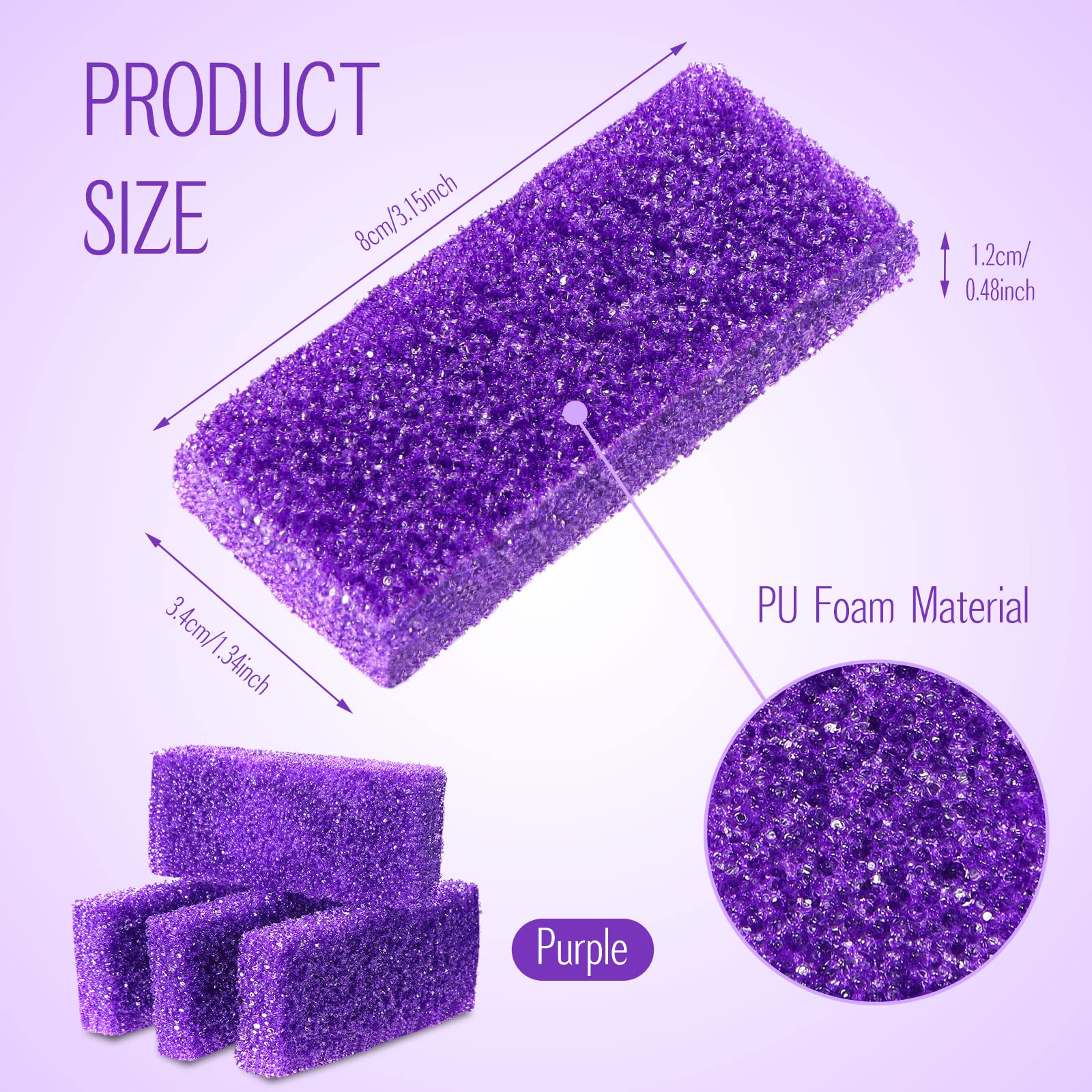 Batiyeer 100 Pcs Pumice Stone For Feet Scrubber Dead Skin Disposable Foot Pumice Foot Shower Scrubber Foot Scrubber For Heel Cut