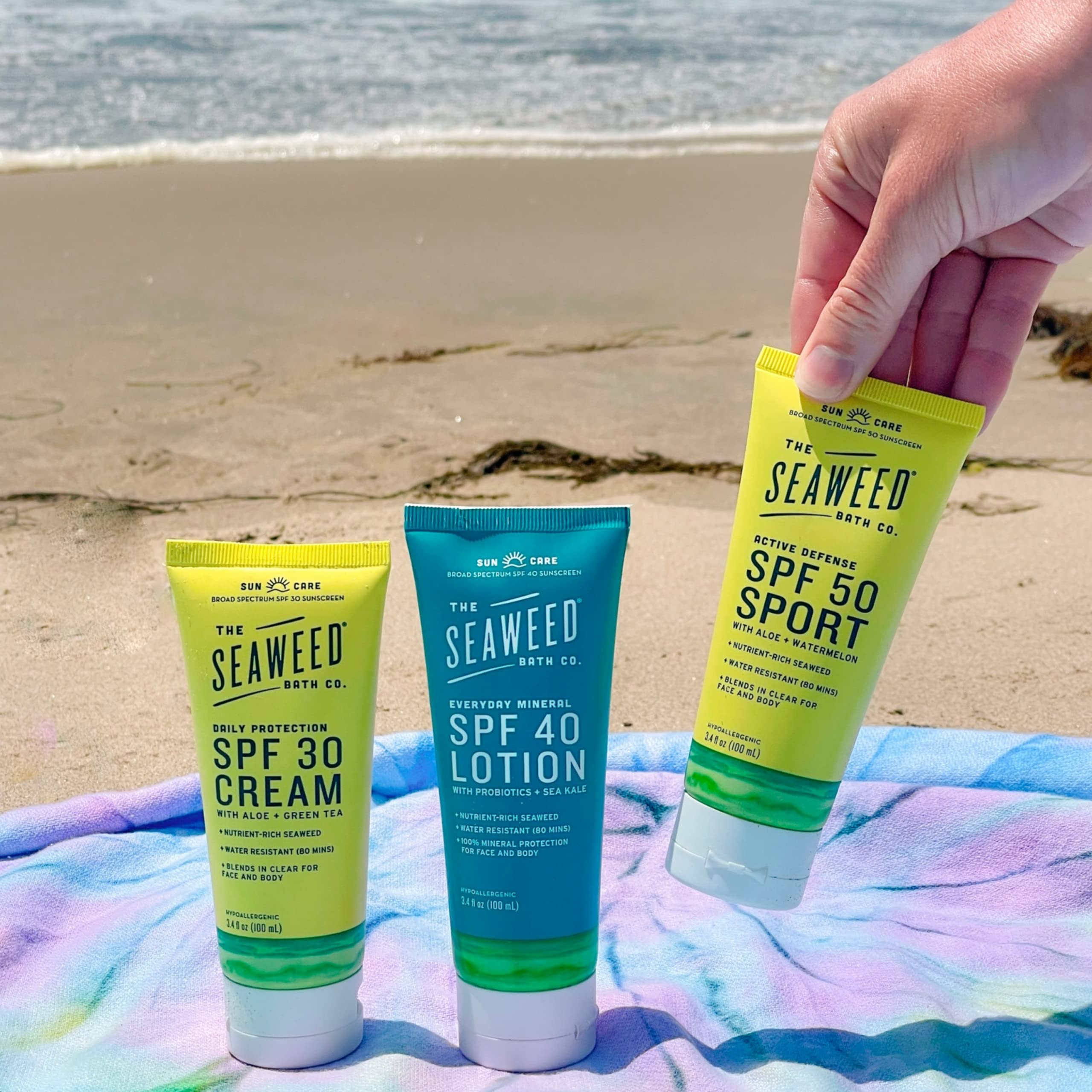 Seaweed Bath Co. Everyday Mineral Spf 40 Broad Spectrum Sunscreen Lotion, 3.4 Ounce, Sustainably Harvested Seaweed, Sea Kale, Pr
