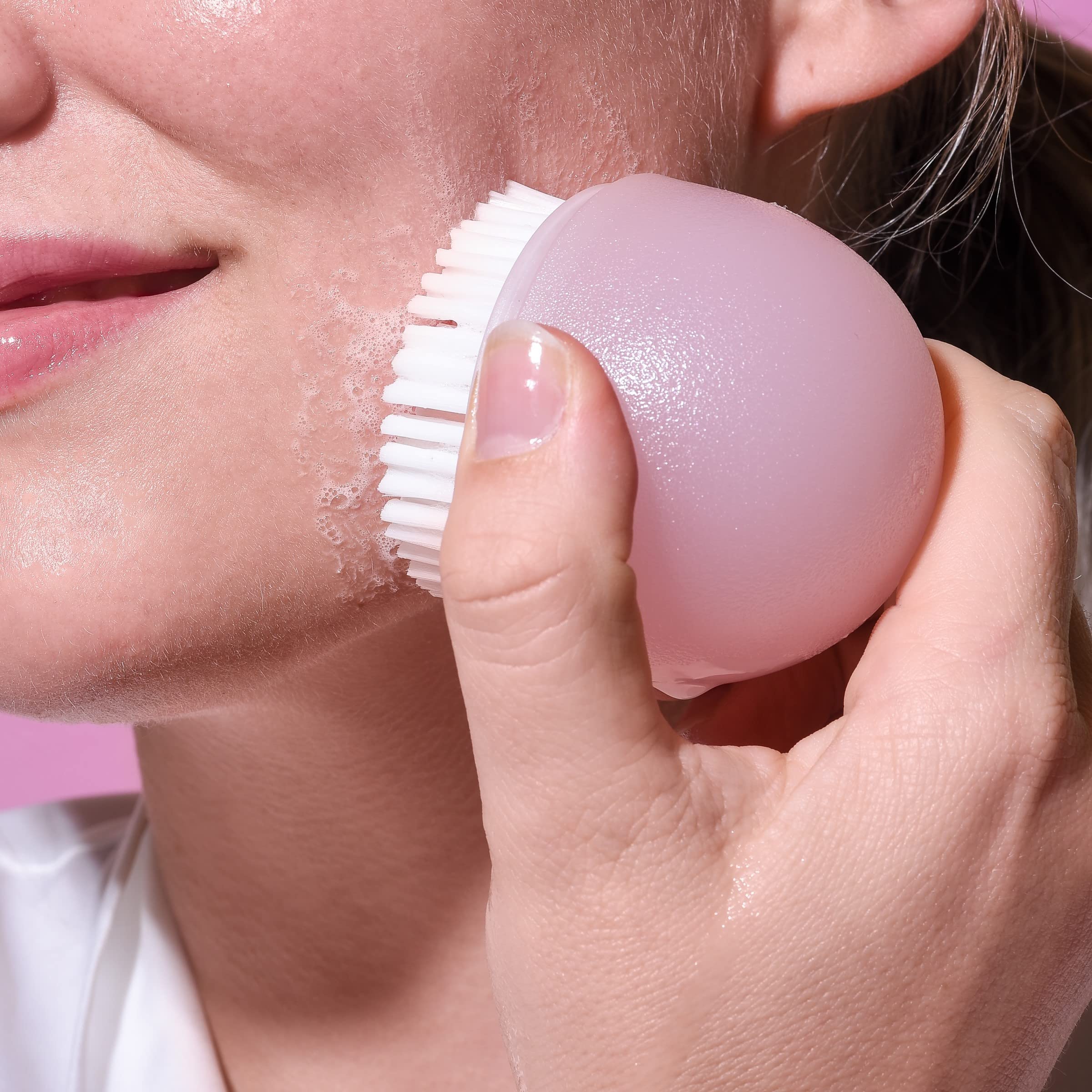 Ecotools Deep Cleansing Facial Brush, For Facial Cleansers & Balms, Removes Oil, Dirt & Impurities, Exfoliating, Revives Dull Sk