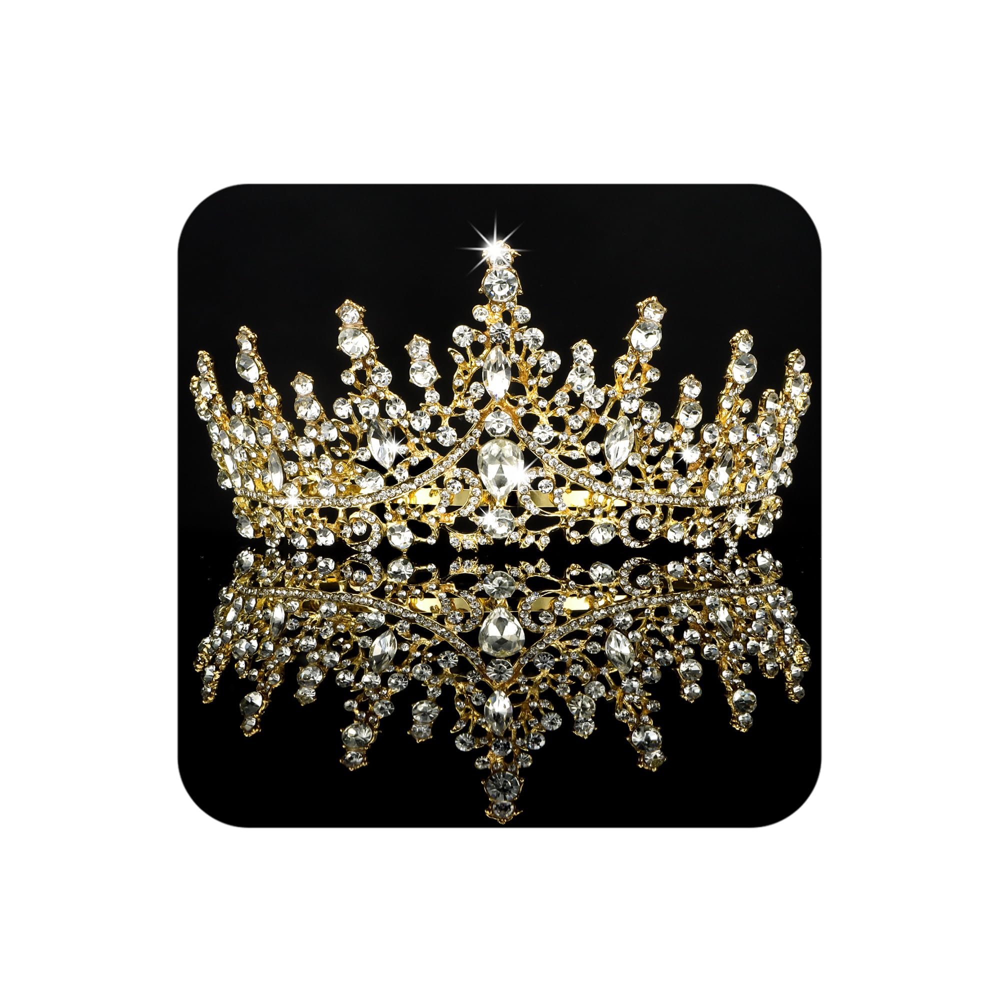 COCIDE White Tiaras and Crowns for Women Crystal Princess Queen Crowns for Women Rhinestone Tiaras for Girls Bride Wedding Hair Accessories for Bridal Birthday Party Prom Halloween Cosplay Christmas