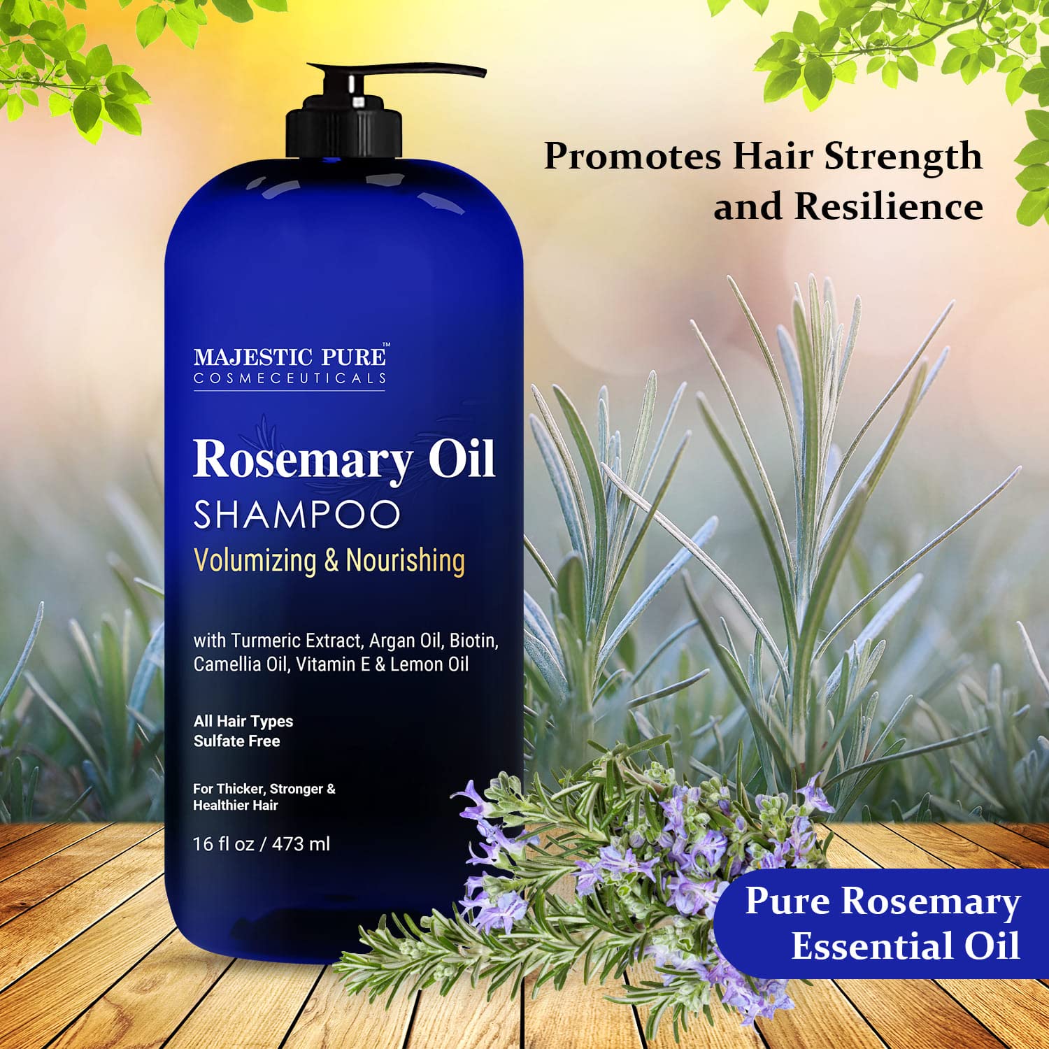 Majestic Pure Rosemary Hair Loss Shampoo 16 fl oz