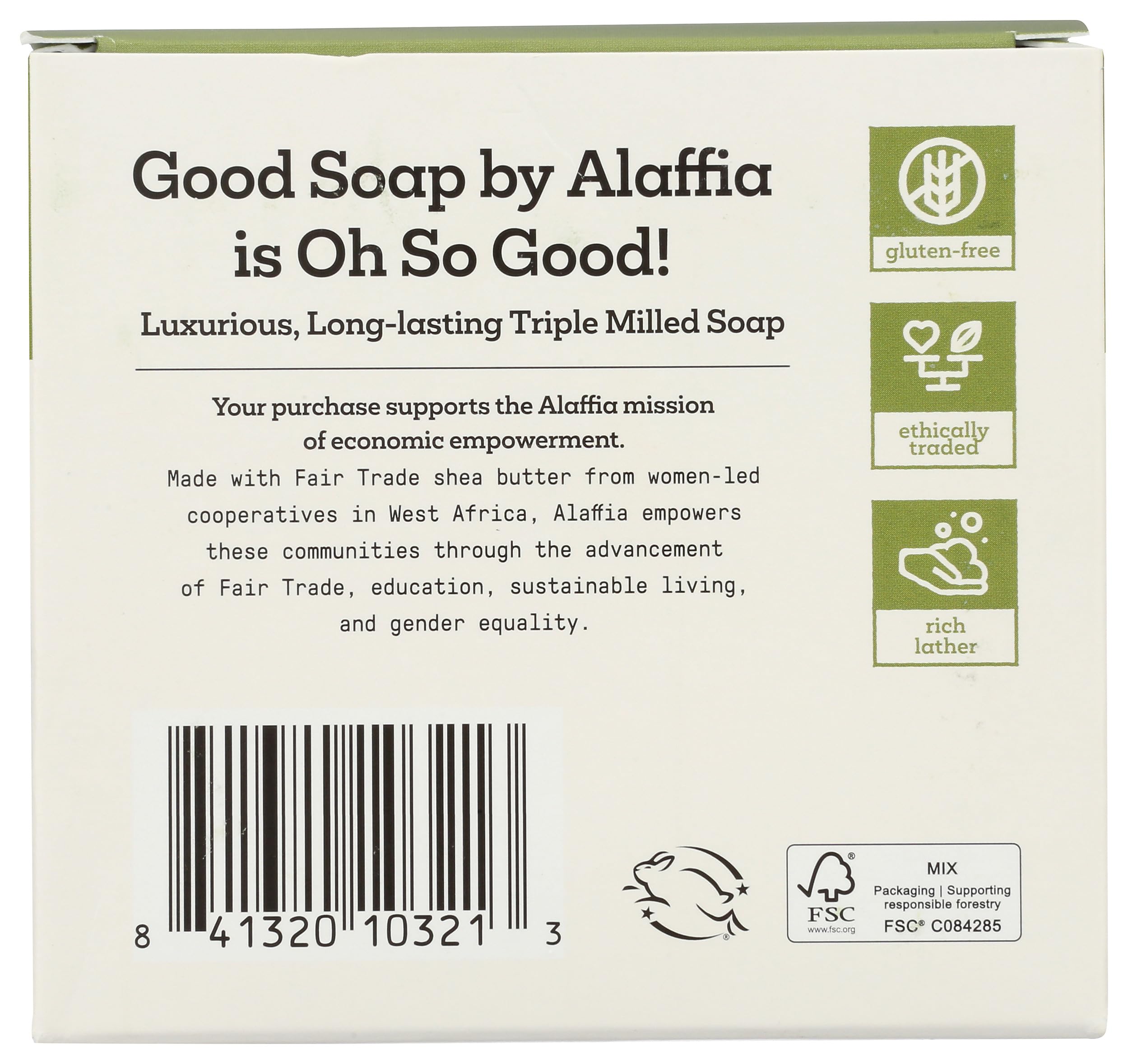ALAFFIA Peppermint Good Soap Value Pack 4 Count, 20 OZ