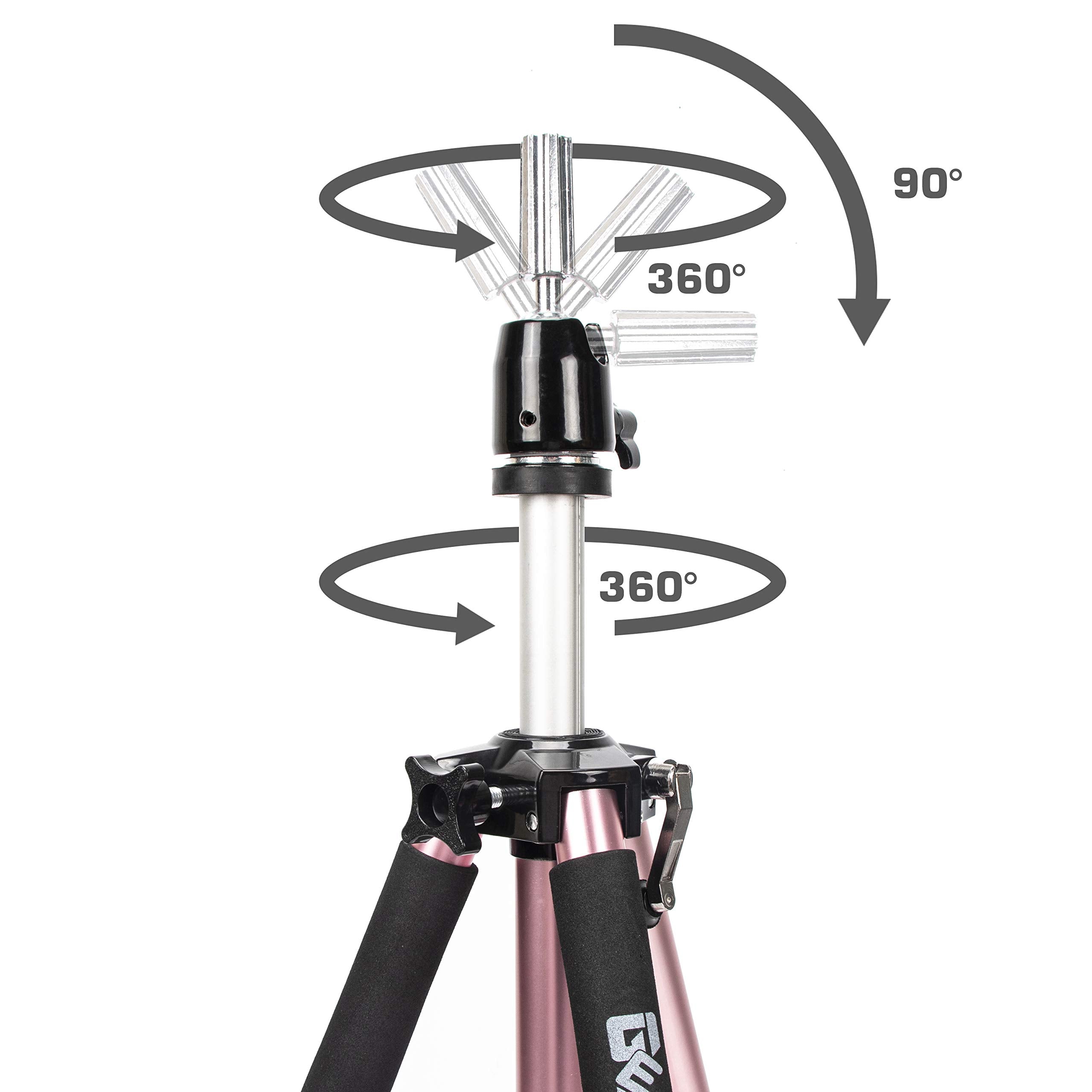 GEX 63'' Heavy Duty Mannequin Tripod Stand Wig Stand for Wig Mannequin Head Training Doll Manikin Head for Cosmetology Hairdress