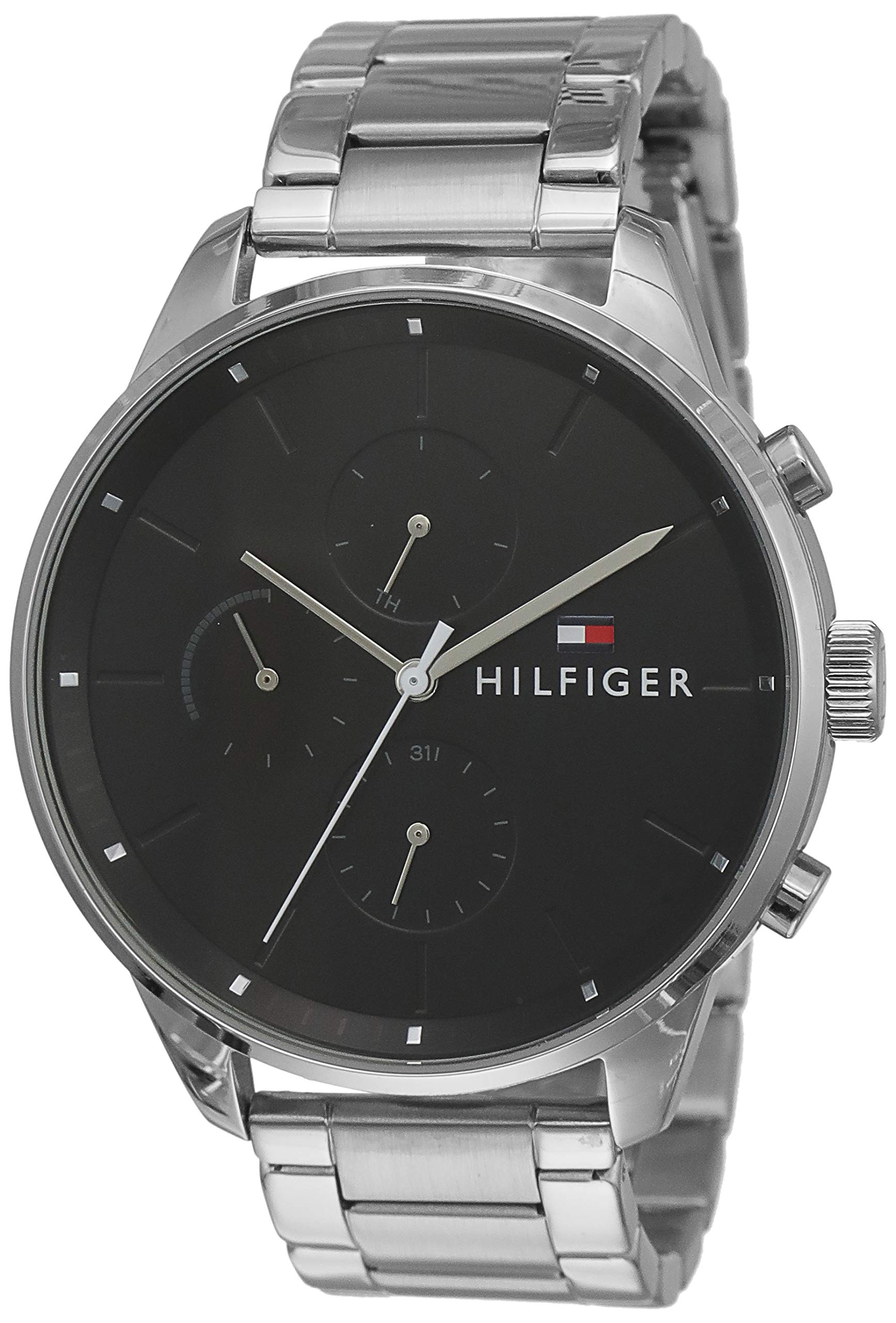 Tommy Hilfiger Quartz Multifunction Black Dial Stainless Steel Strap Watch For MenNeth1791485