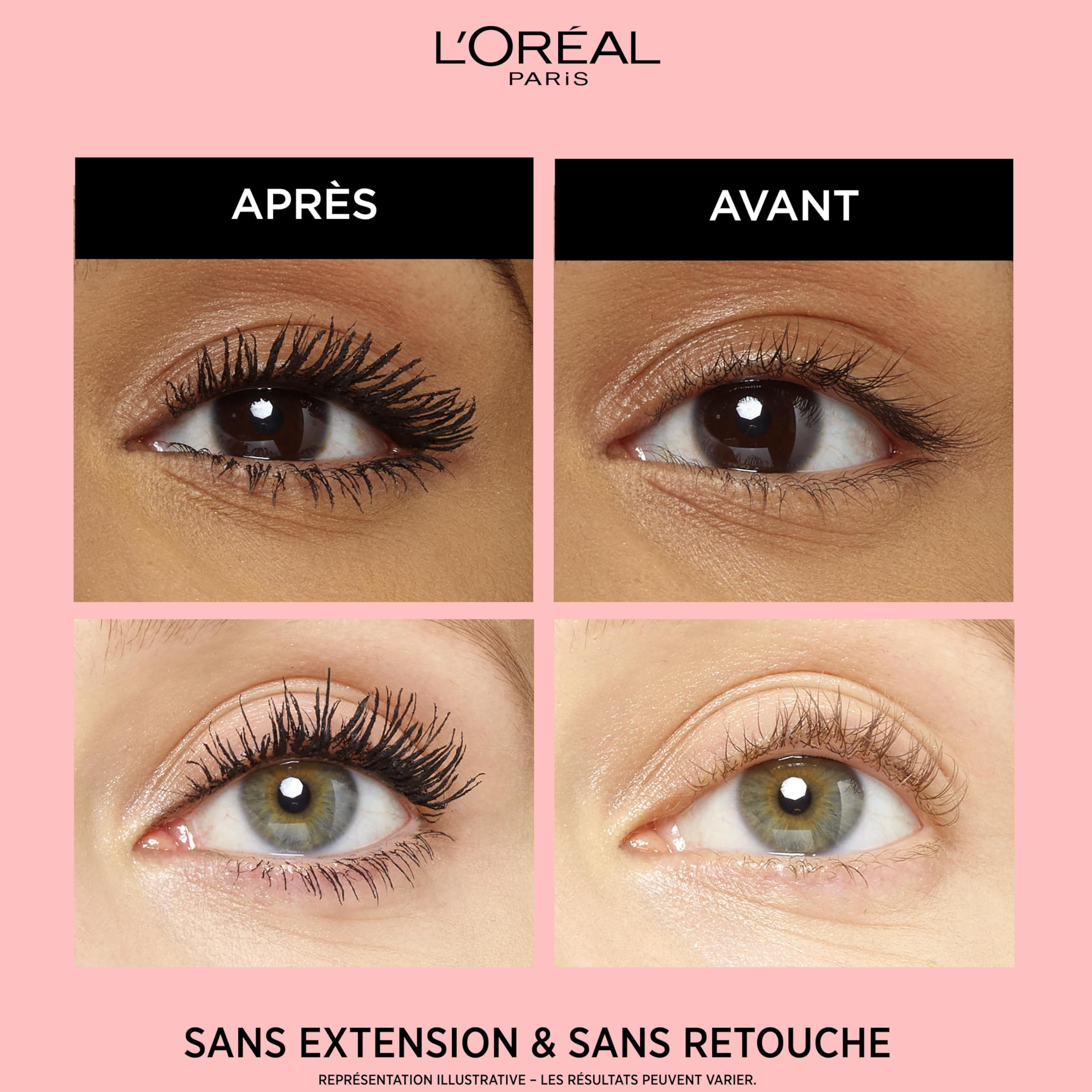 L'Oreal Paris Paradise Mascara, Black Waterproof, 6.4 ml