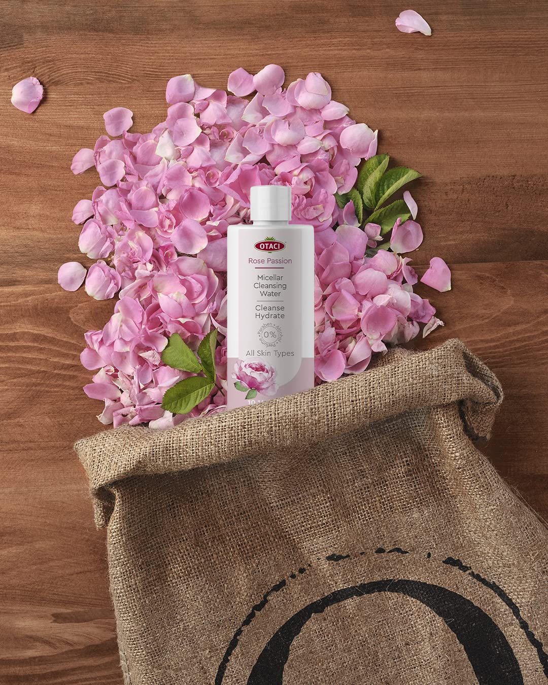 Otaci Rose Passion Micellar Cleansing Water, Face Cleansing Makeup Skin Remover Wash Rosewater Hydrating Moisturizer