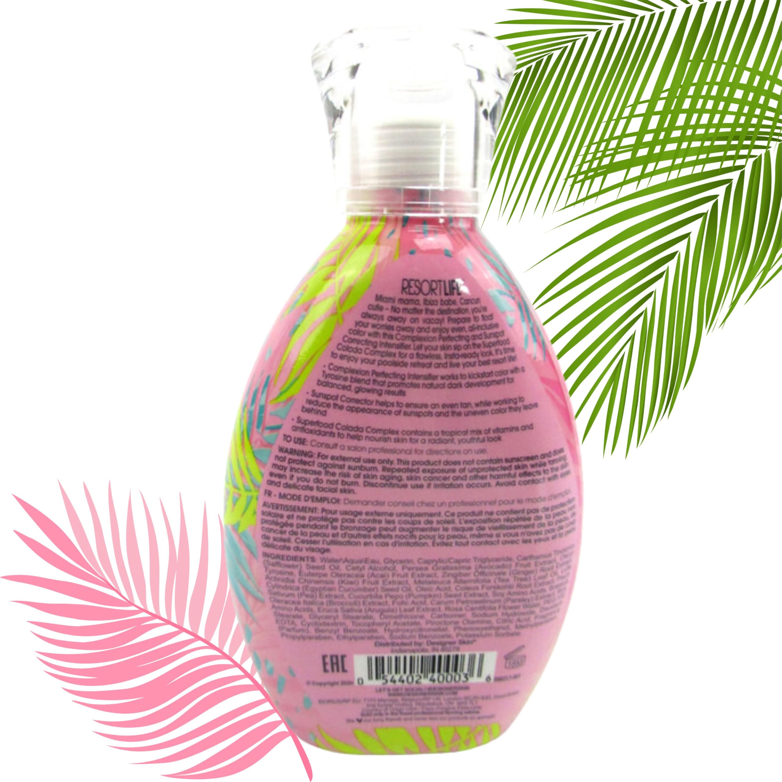 Australian Gold Designer Skin Resort Life Intensifier Tanning Bed Lotion, Complexion Perfecting with Sunspot Corrector 8.5 fluid