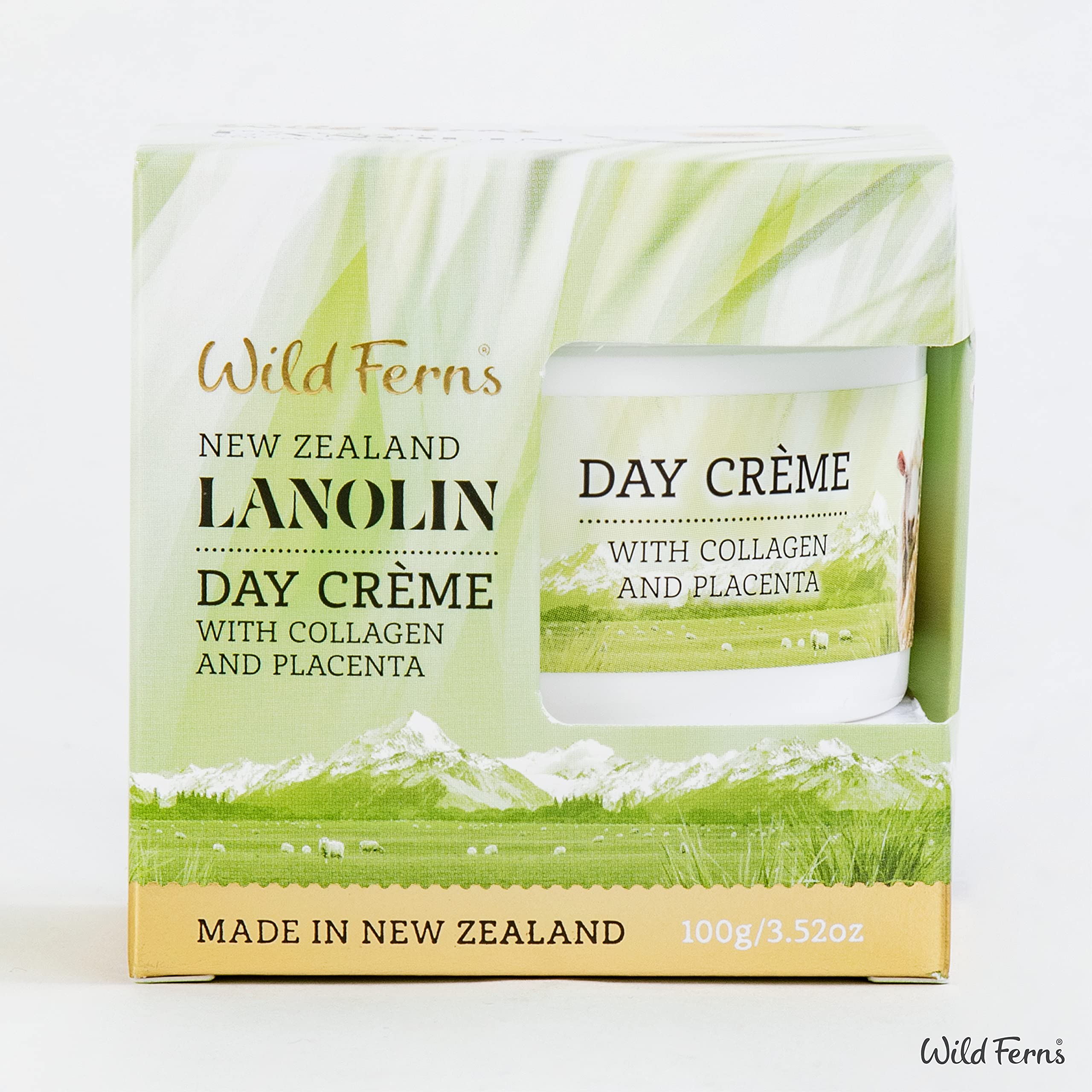 Wild Ferns Lanolin Day Crame With Collagen And Placenta, 98% Natural, 100 Grams