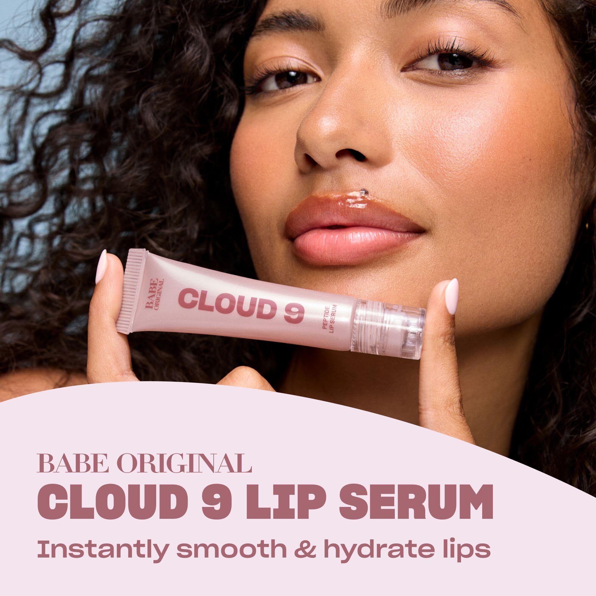 Babe Original Cloud 9 Peptide Lip Serum | Daily Lip Treatment With Cloudberry Oil, Mushroom Extracts, Hyaluronic Acid For Drynes