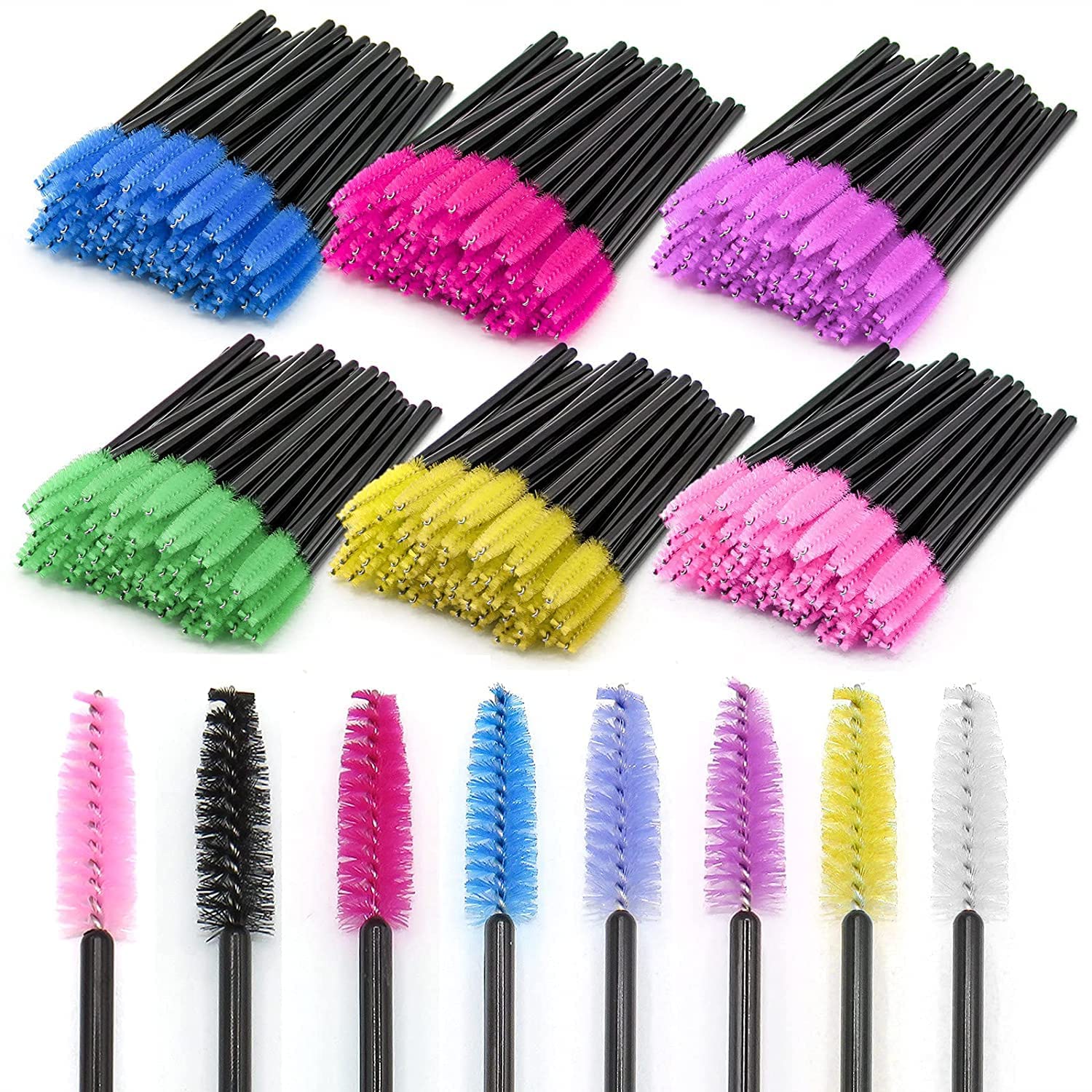 Kira Disposable Mascara Brushes, Eyelash Brushes Mascara Wands Applicator Eyelash Extensions Makeup Tools Eyebrow Brush (Pack Of