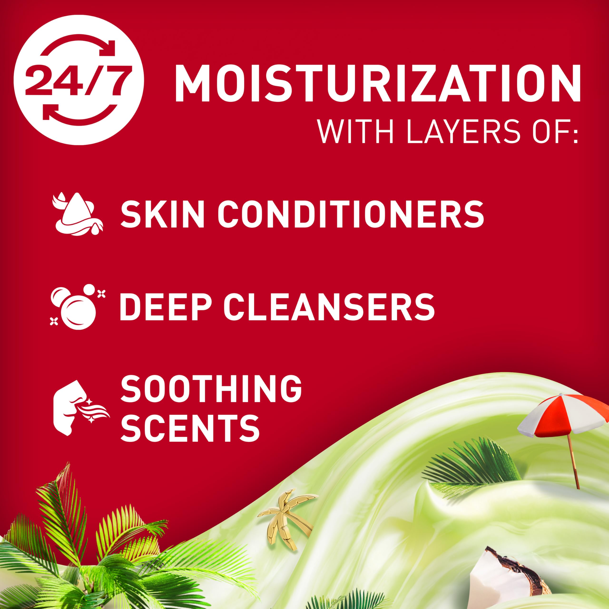Old Spice Super Hydration GentleMans Body Wash, 24/7 Renewing Moisture, Gentle on Skin, Fiji with Palm Tree + Coconut Scent, 20