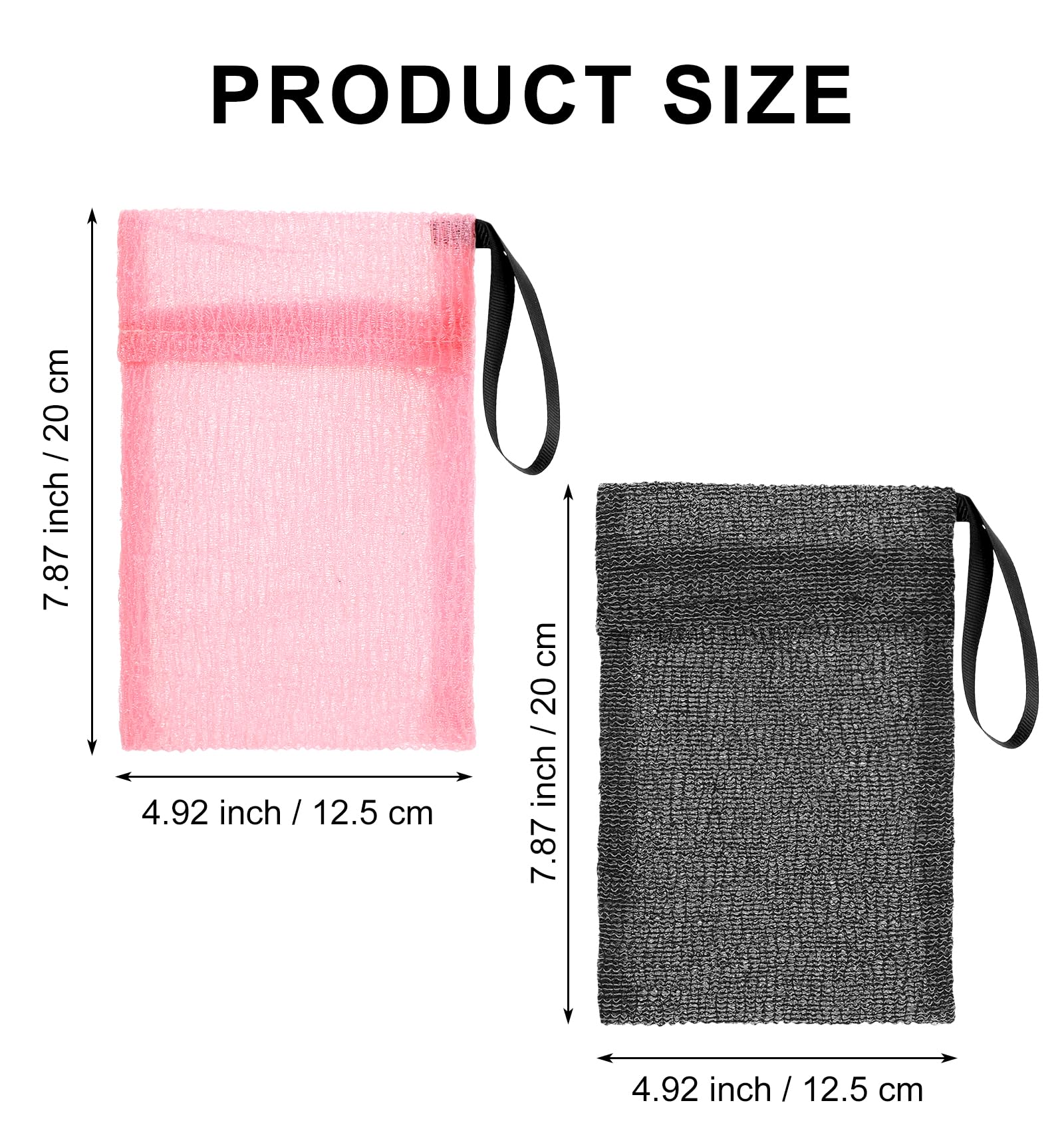 ValueBargain 4 Pcs Bar Soap Bag for Washing Body, Exfoliating Soap Bag Scrubber Pouch Sack for Bath Shower, Facial Cleaning, Tra