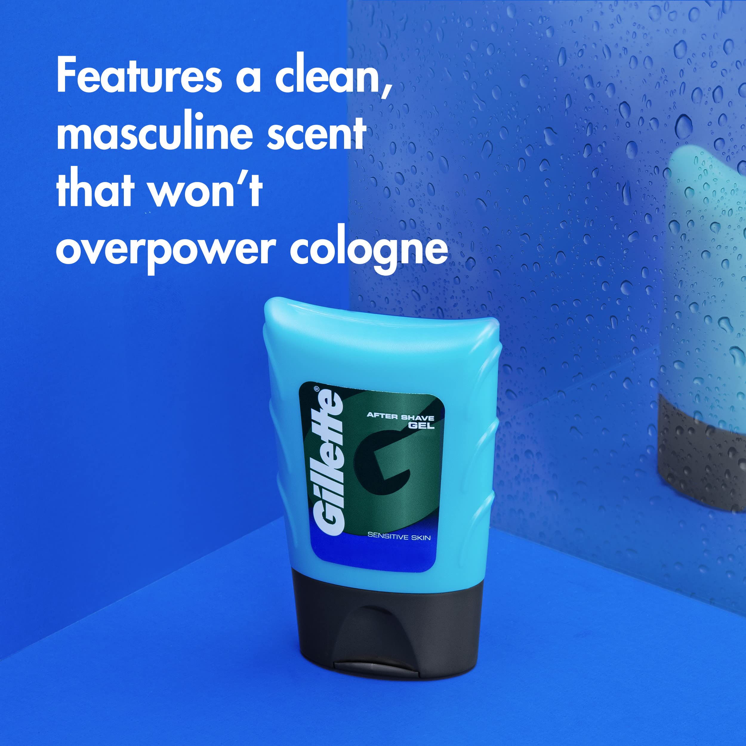 Gillette After Shave Gel for Men, Aftershave for Men, After Shave Lotion for Men, Calms, Soothes and Refreshes Sensitive Skin, L