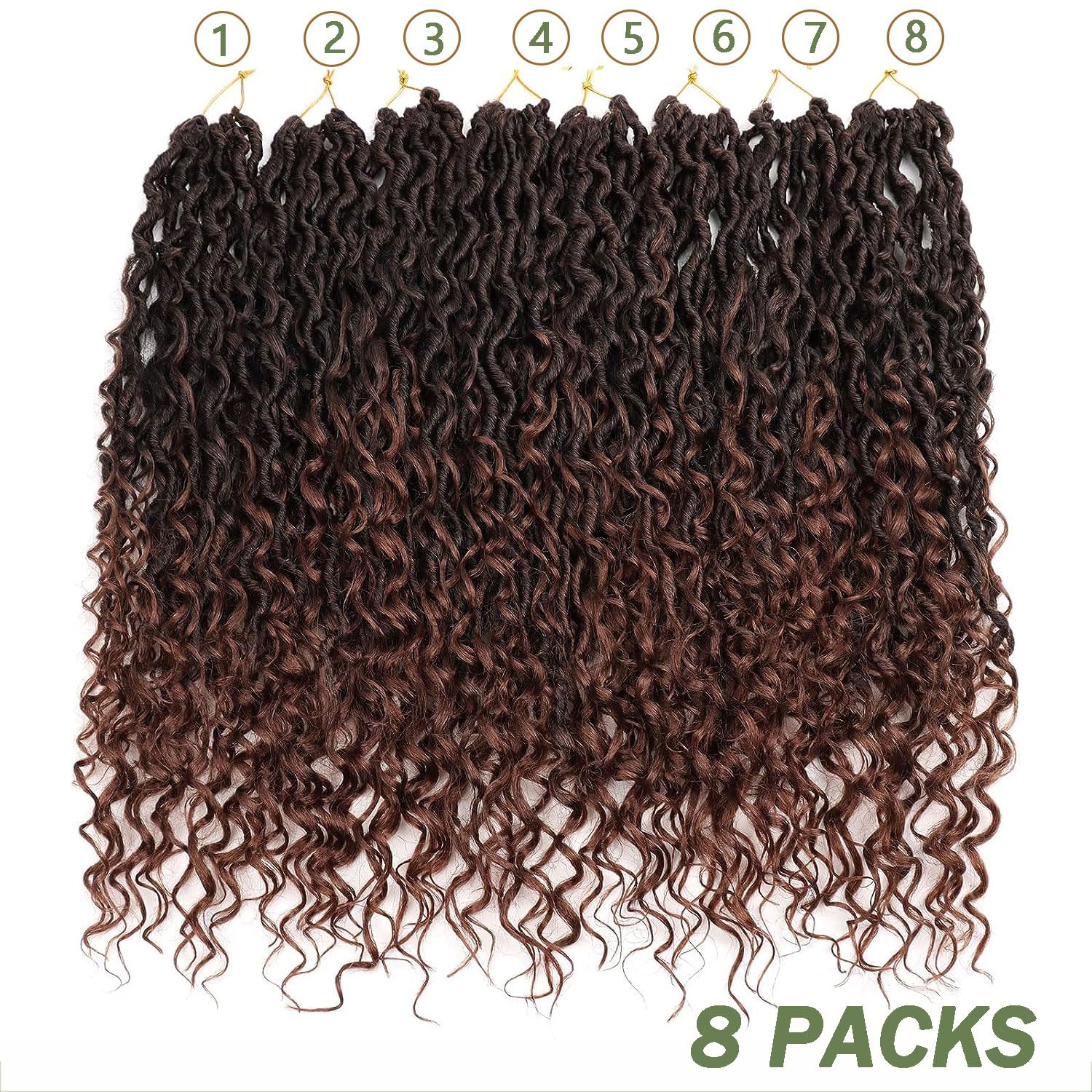 Lmzim 18 Inch New Goddess Faux Locs Crochet Hair For Black Women,Goddess Locs Crochet Hair Pre Looped River Locs Crochet Hair Wi