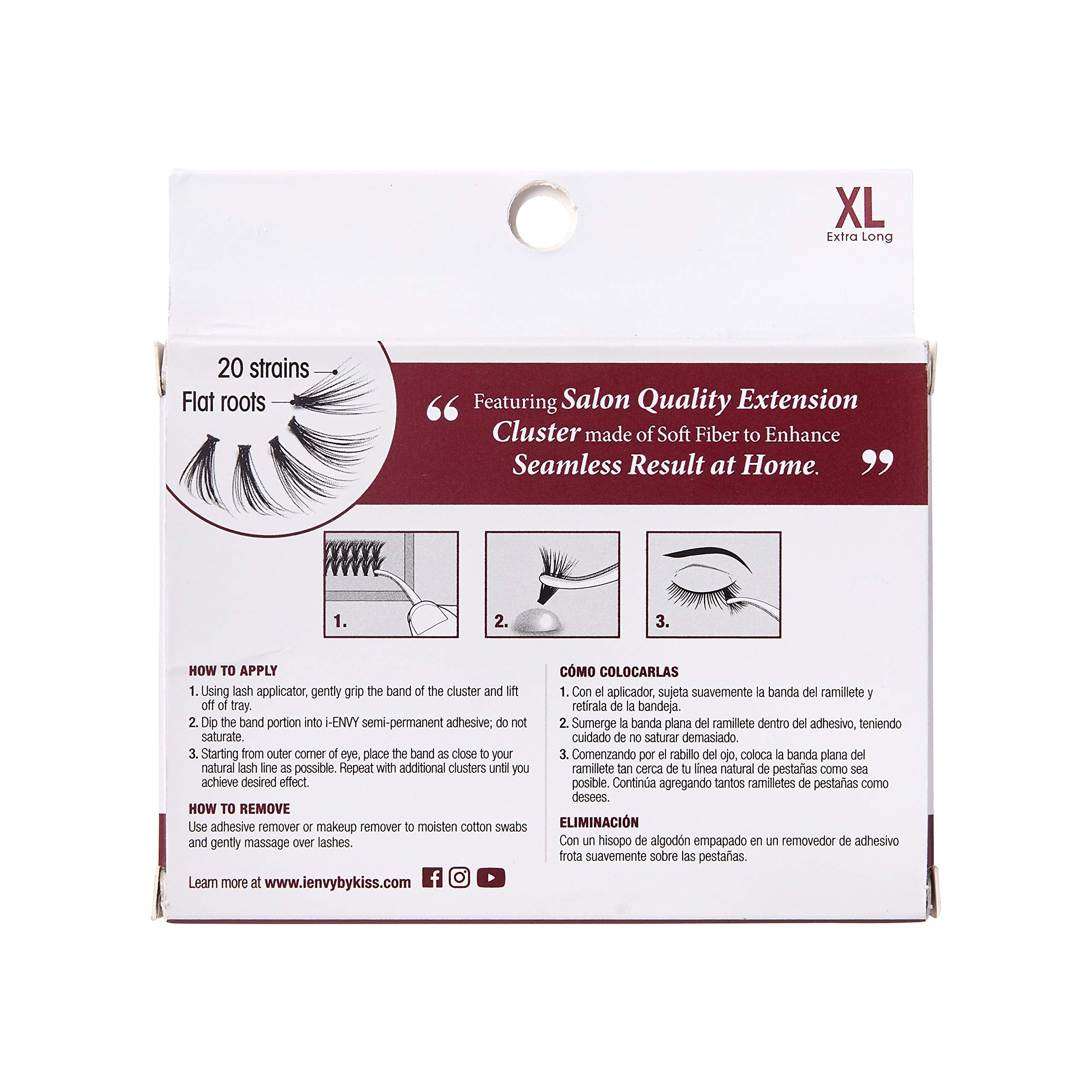 I-Envy 20D Extension Cluster Individual Lashes (Extra Long, 3 Pack)