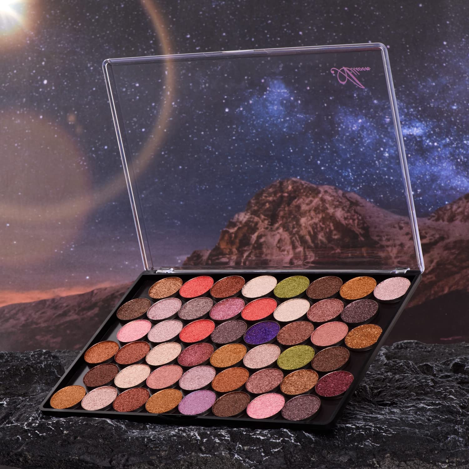 Allwon Large Empty Magnetic Transparent Plastic Makeup Palette For Eyeshadow Lipstick Blush Powder